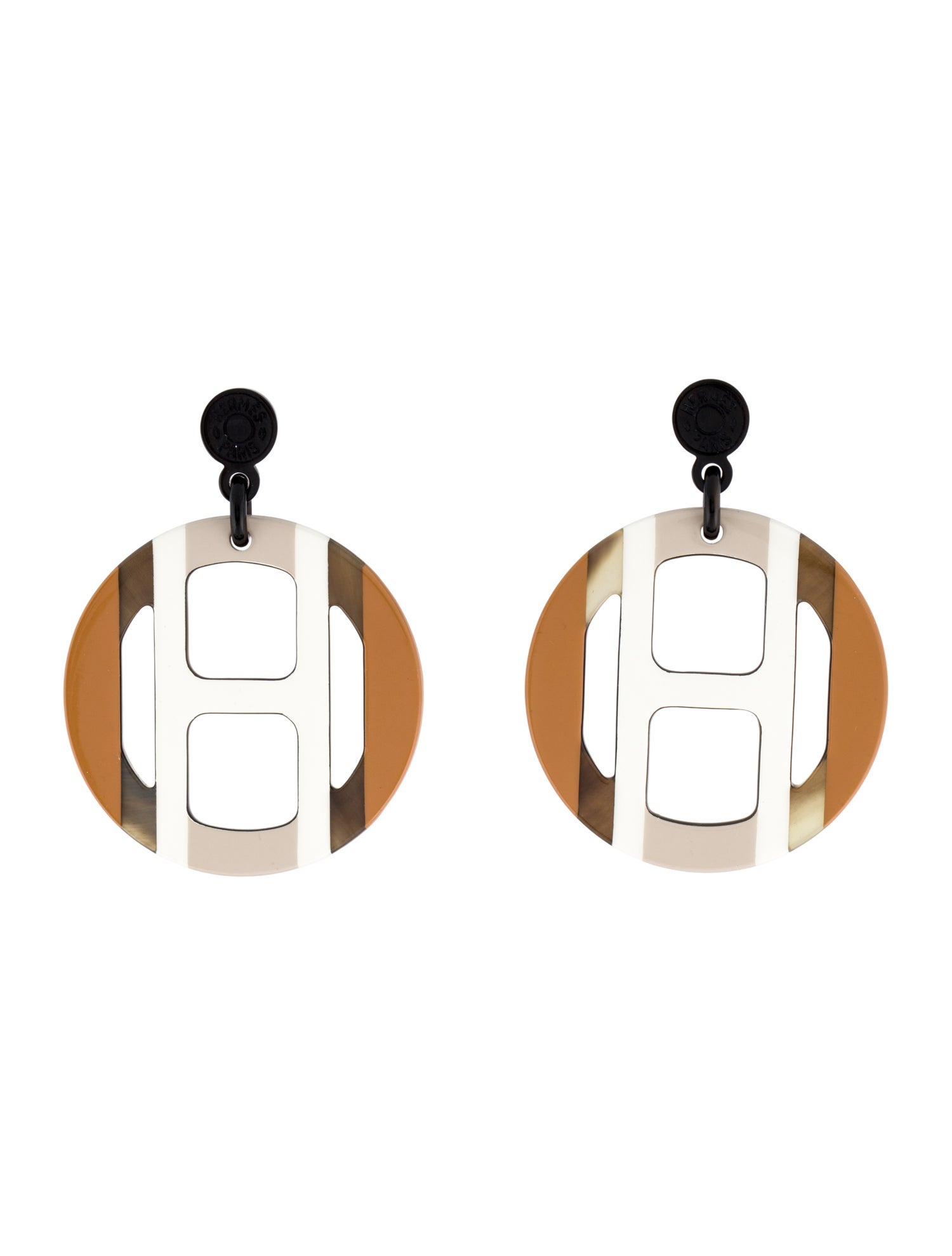 Hermès H Equipe Drop Earrings