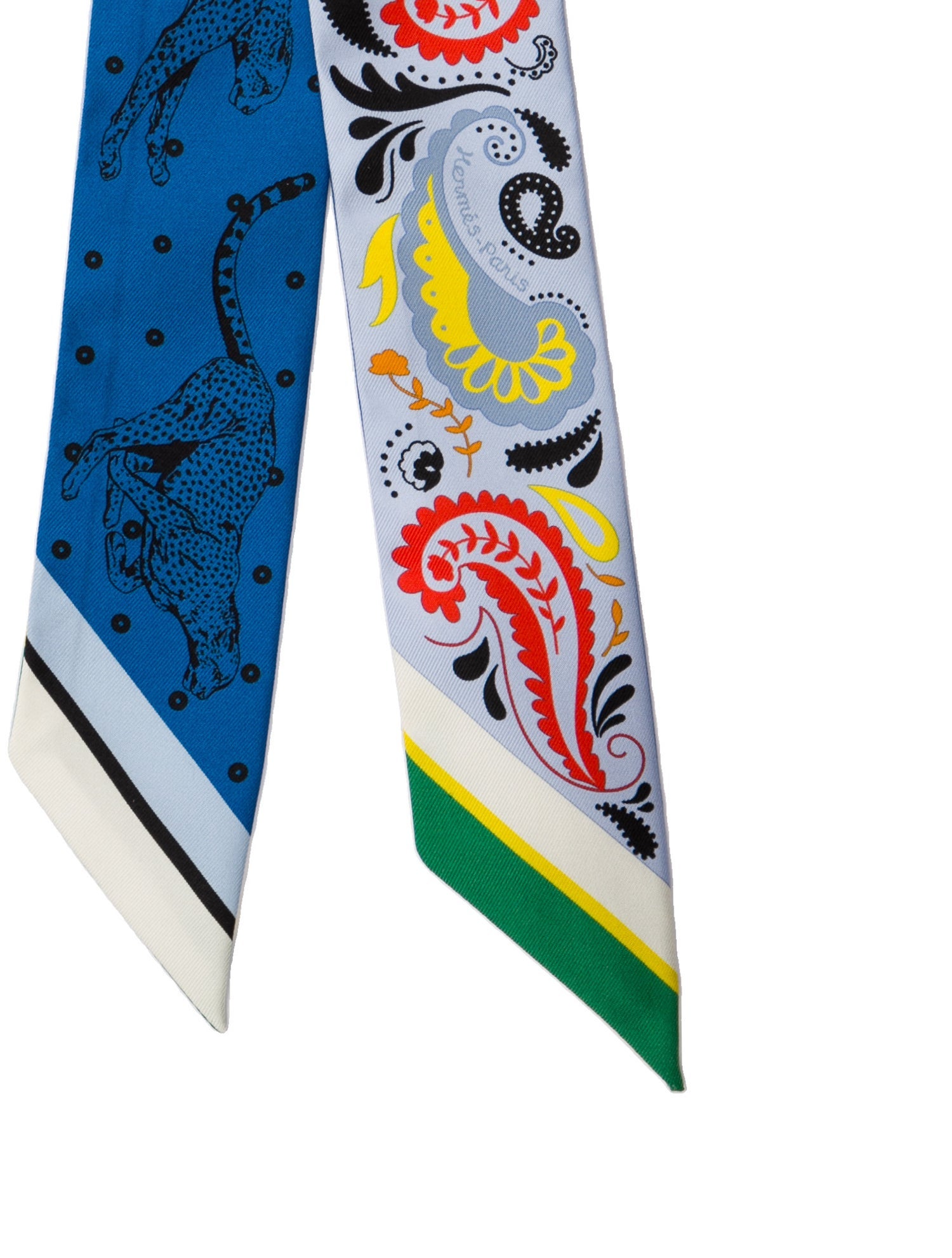 Hermès Guepards Bandana Silk Twilly Scarf w/ Tags