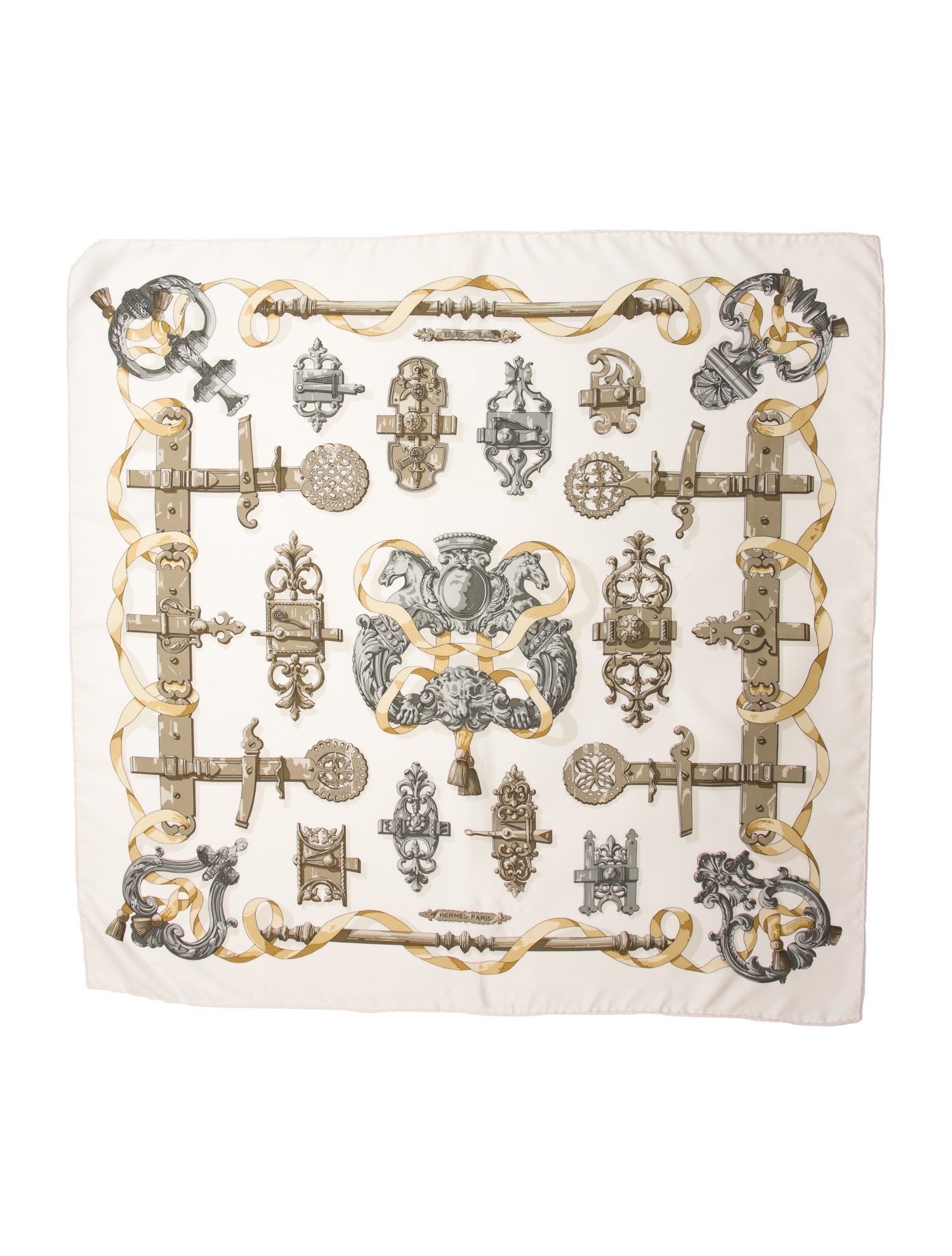 Hermès Ferronnerie Silk Scarf