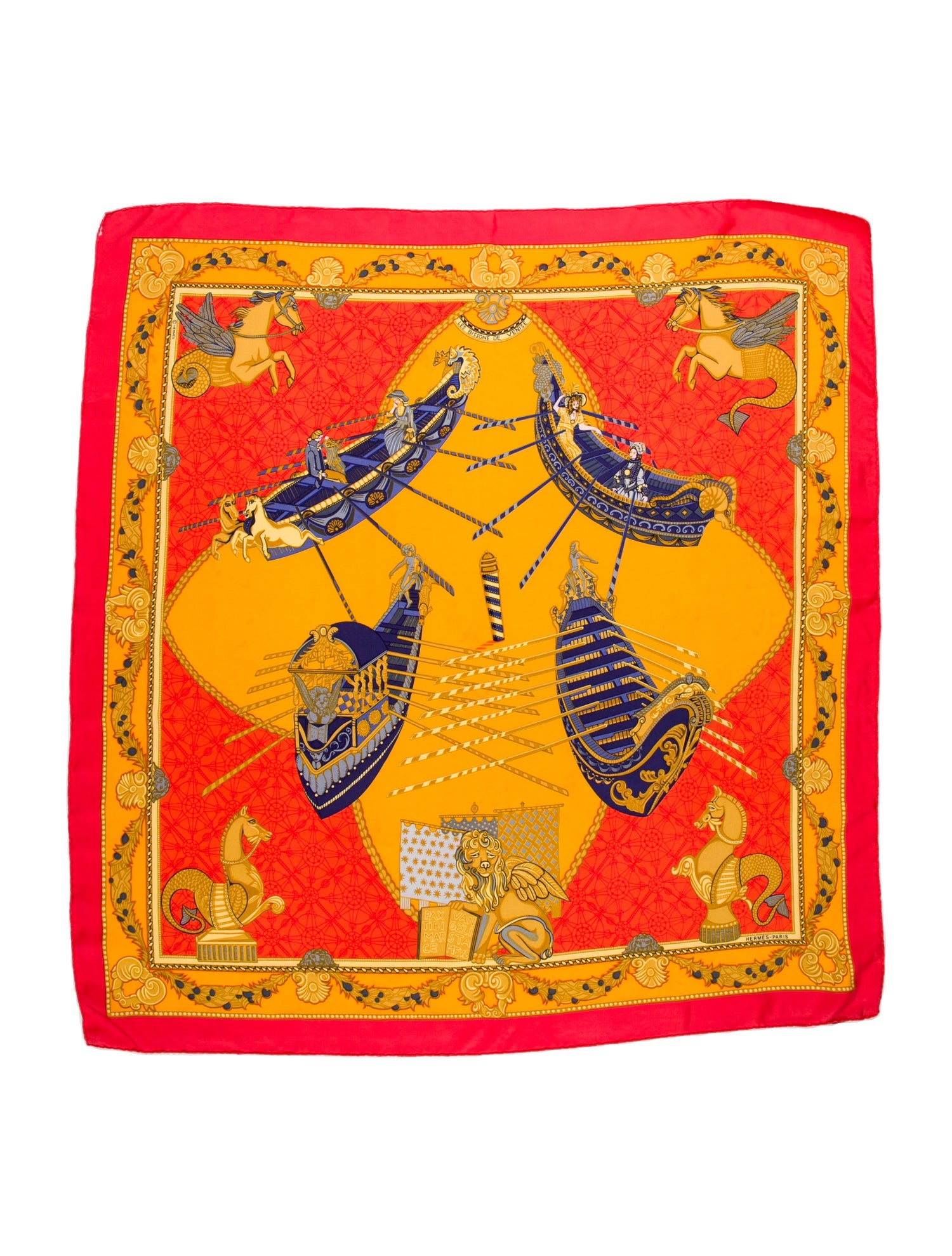 Hermès Les Bissone De Venise Silk Scarf