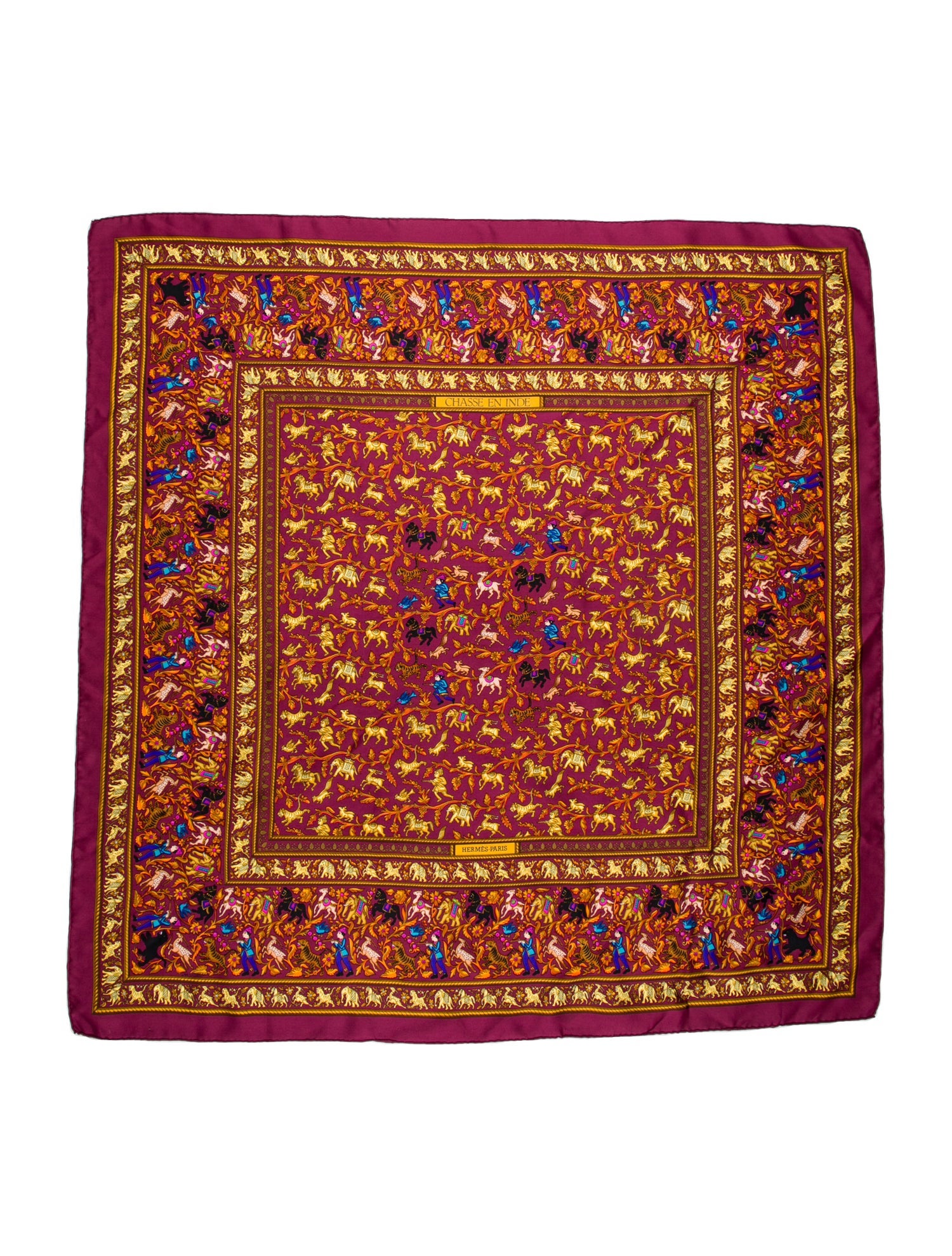 Hermès Chasse En Inde Silk Scarf
