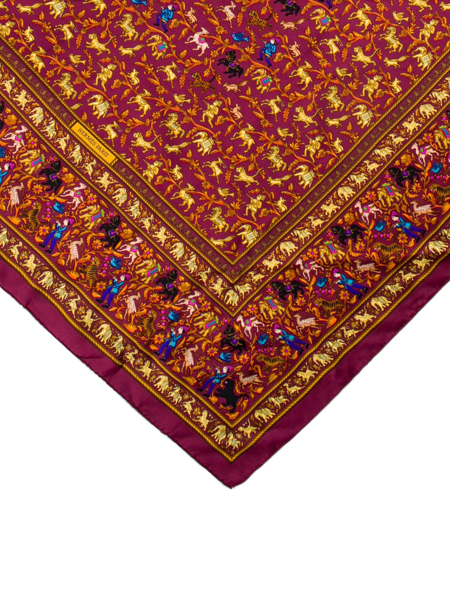 Hermès Chasse En Inde Silk Scarf