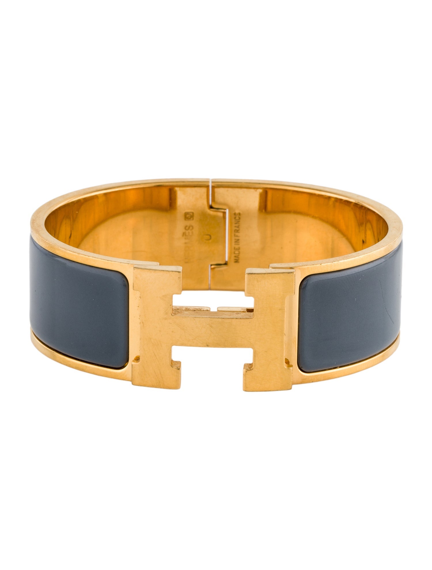 Hermès Enamel Clic Clac H Bangle Bracelet