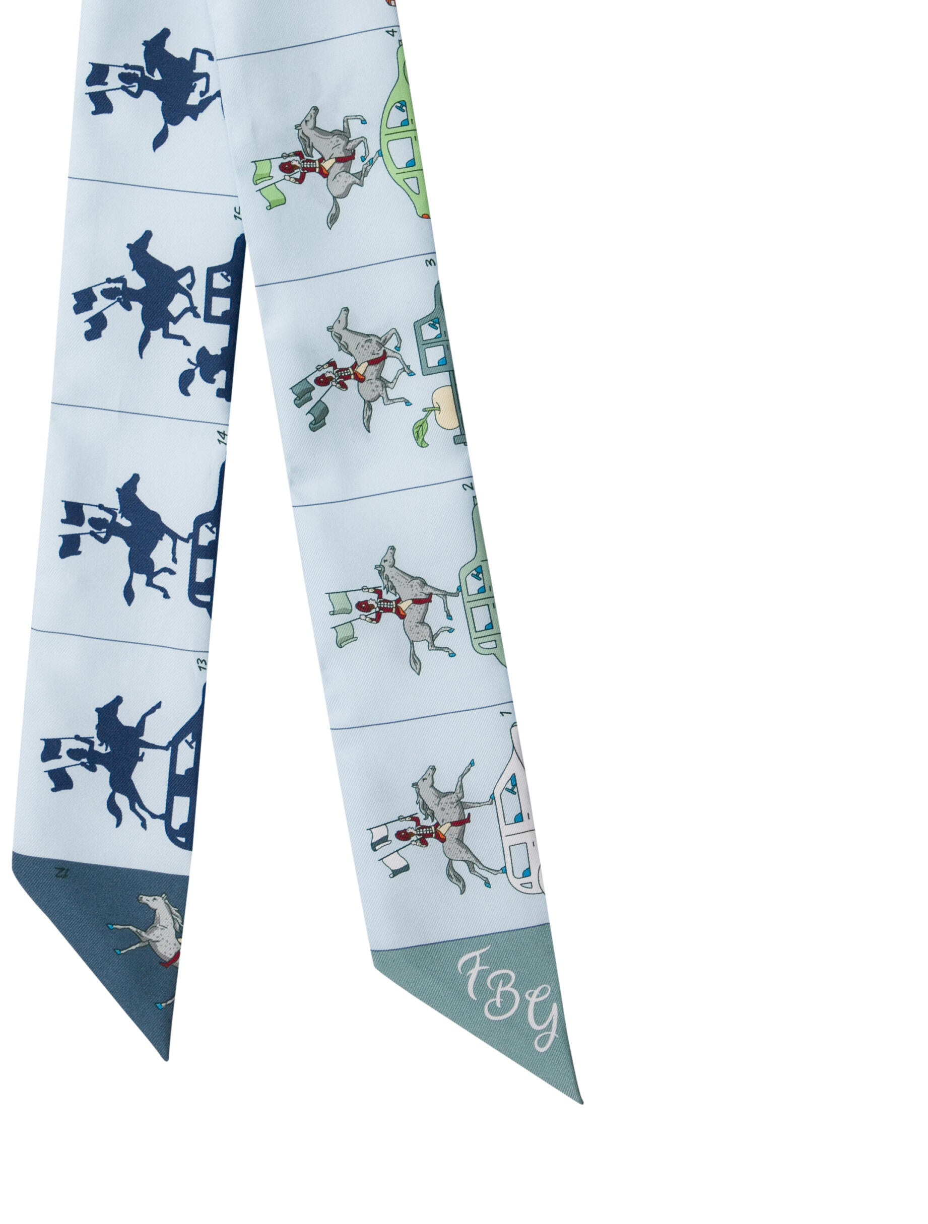 Hermès Parade Silk Twilly Scarf w/ Tags