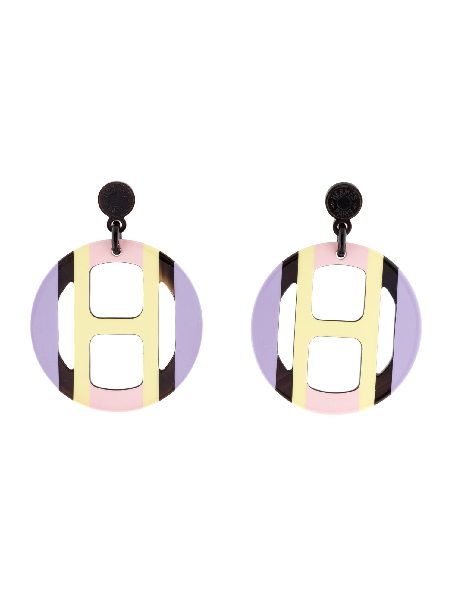 Hermès H Equipe Drop Earrings