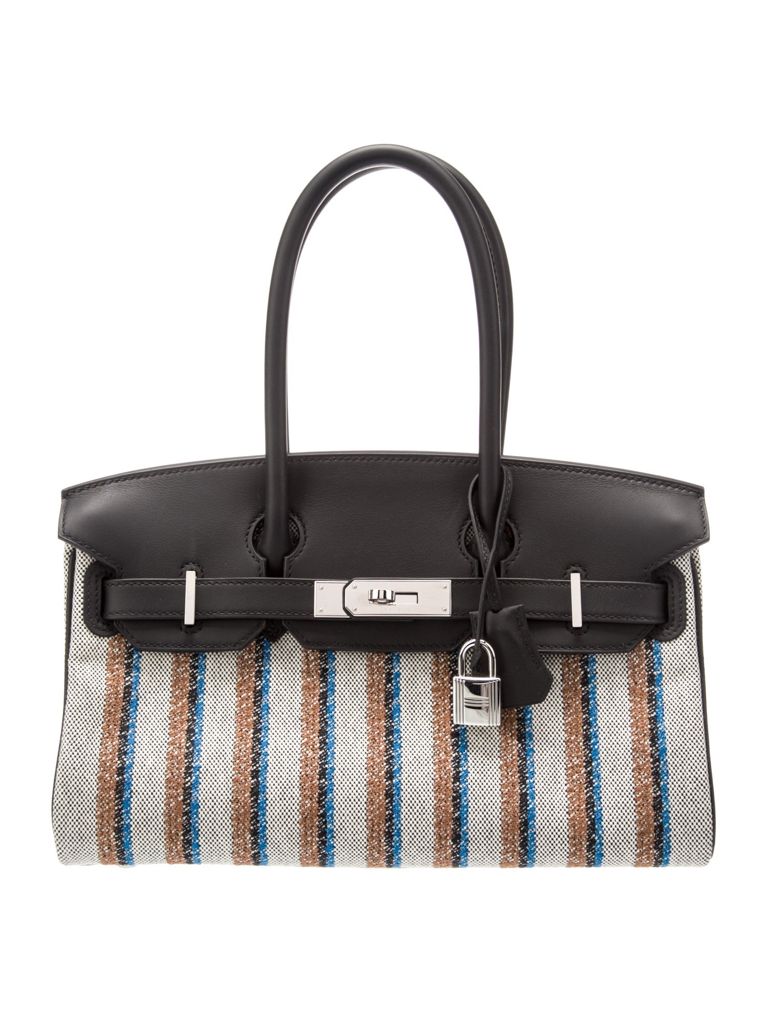 Hermès 2025 Toile "Couverture Lignes" Shoulder Birkin Light 29 w/Tags