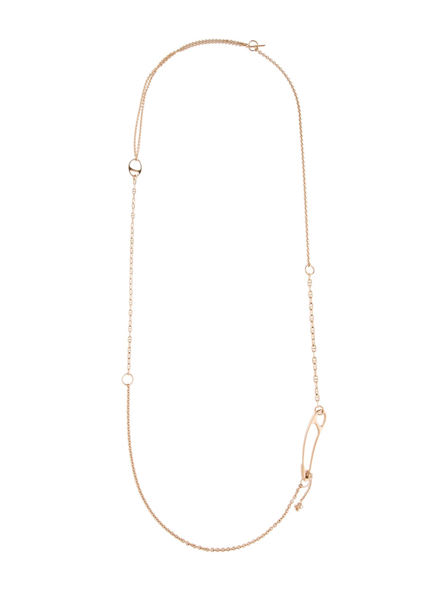 Hermès 18K Diamond Very Large Chaîne d'Ancre Punk Necklace