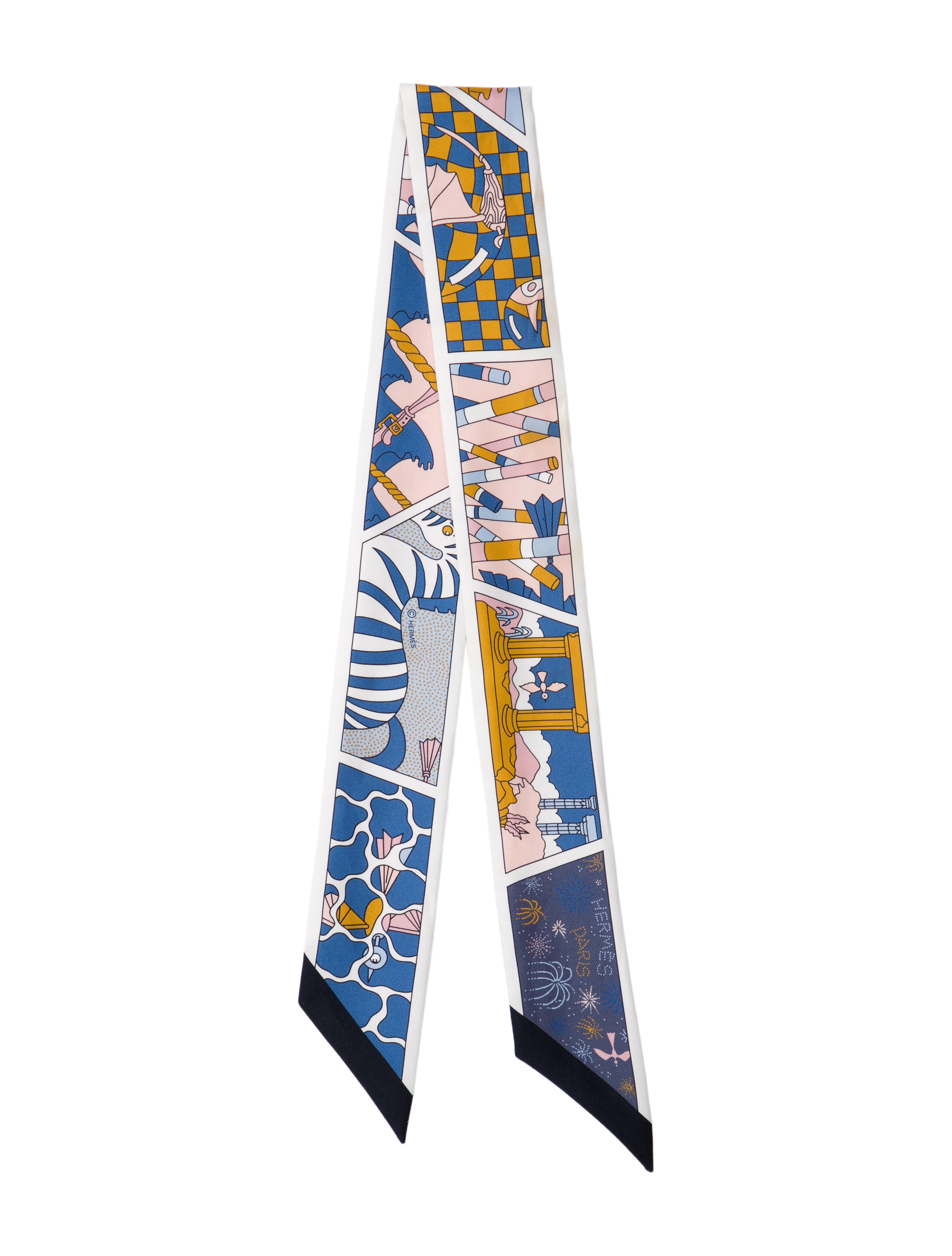 Hermès Factory Suite Silk Twilly Scarf