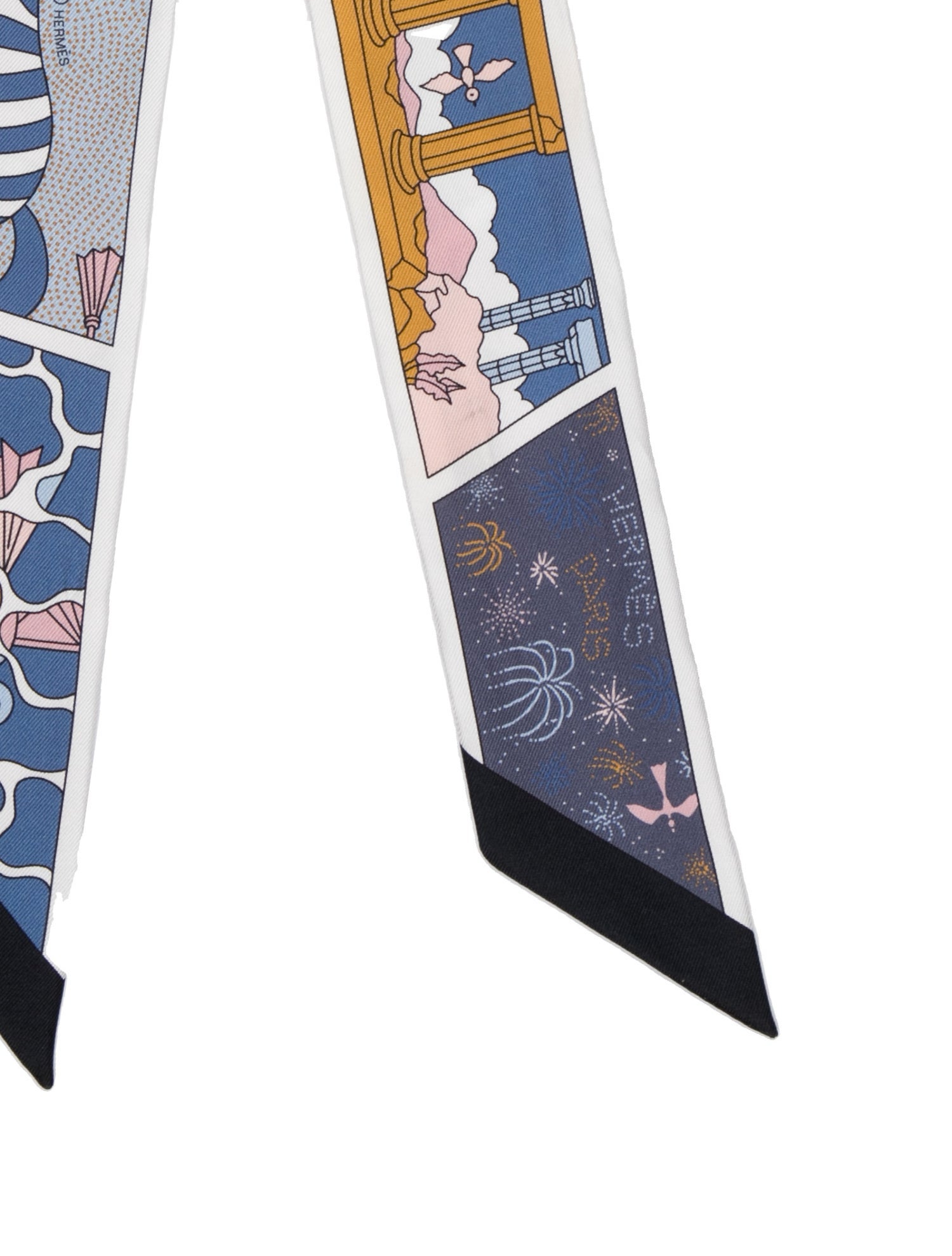 Hermès Factory Suite Silk Twilly Scarf