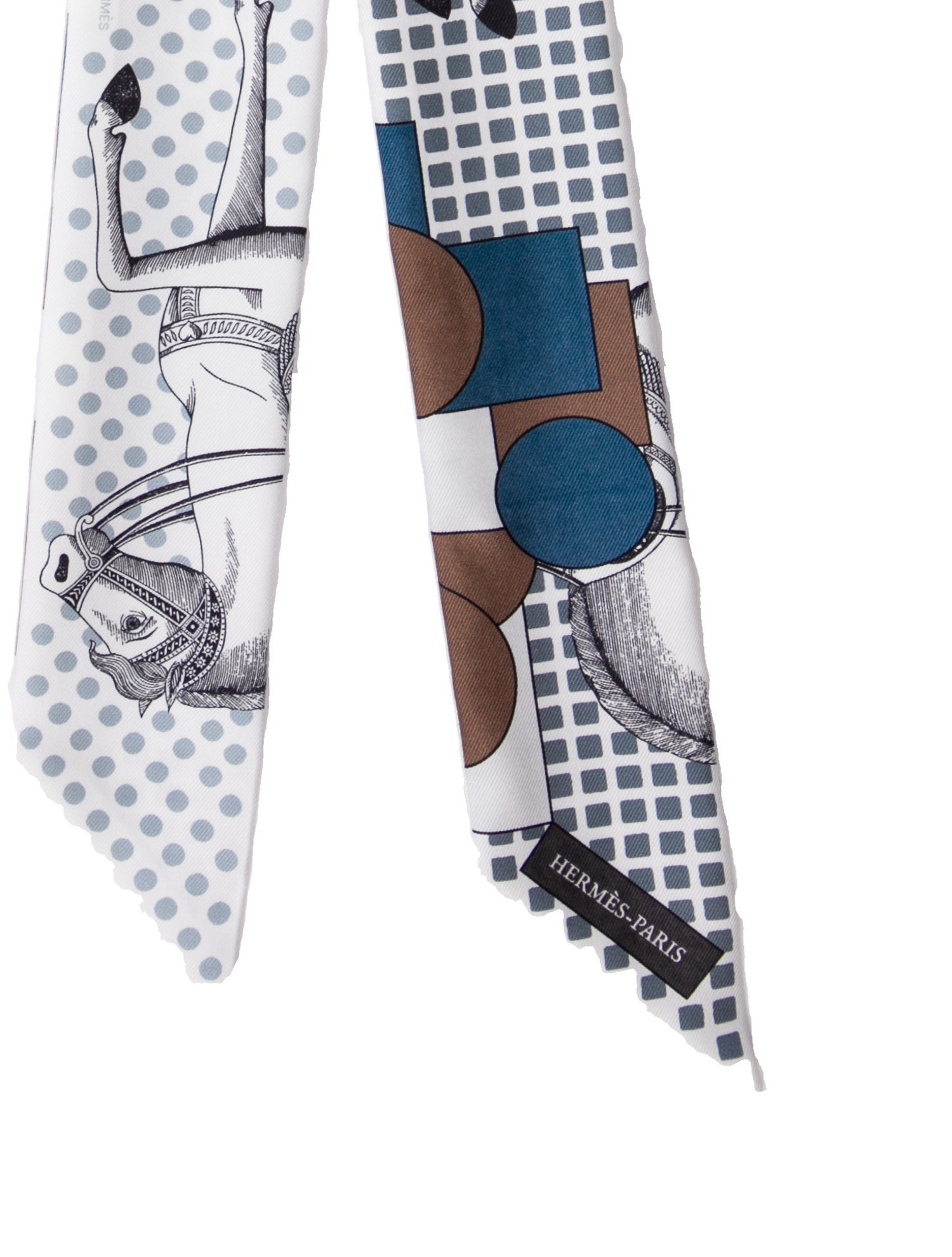 Hermès Cavalier en Formes Silk Twilly Scarf w/ Tags