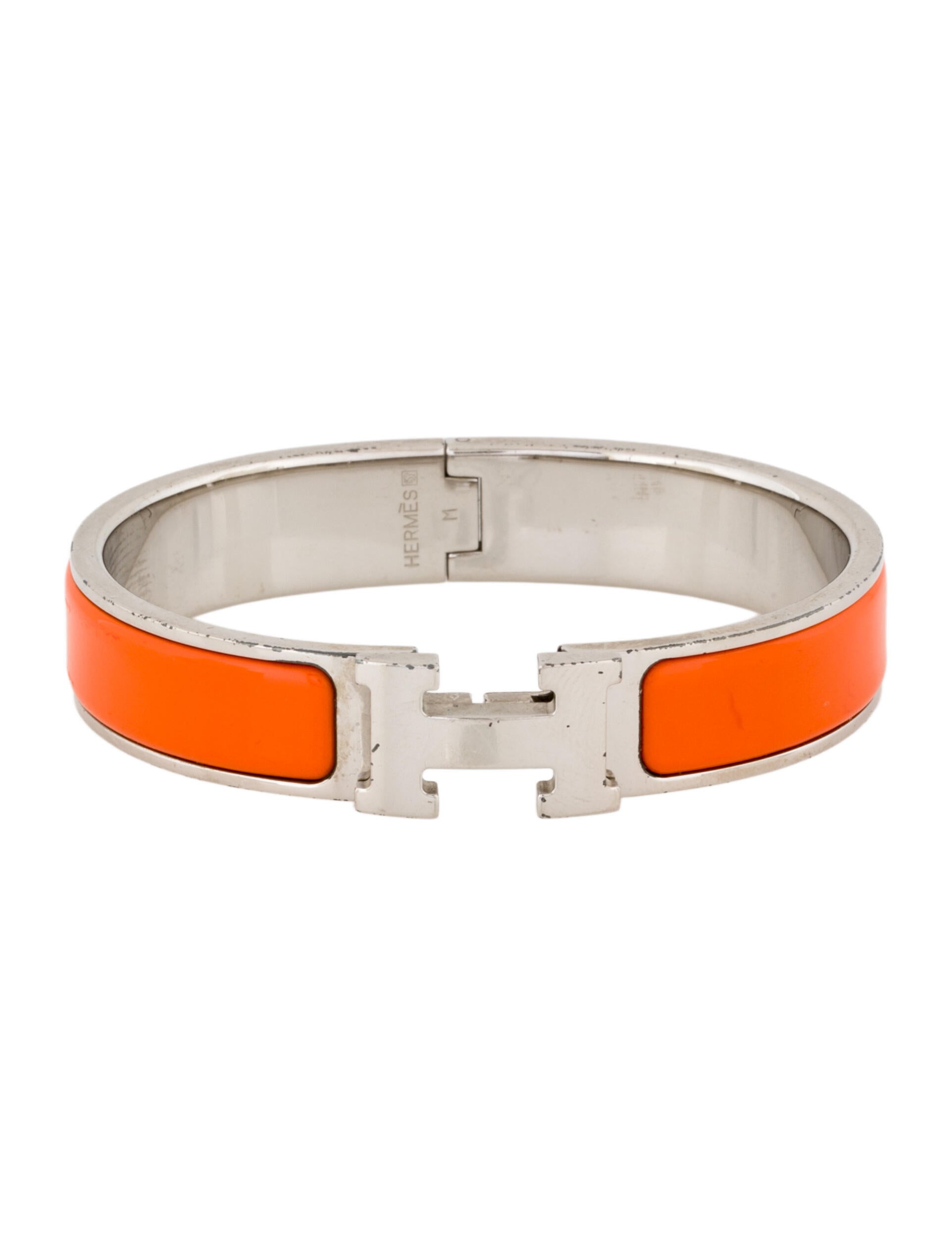 Hermès Clic H Enamel Bangle Bracelet