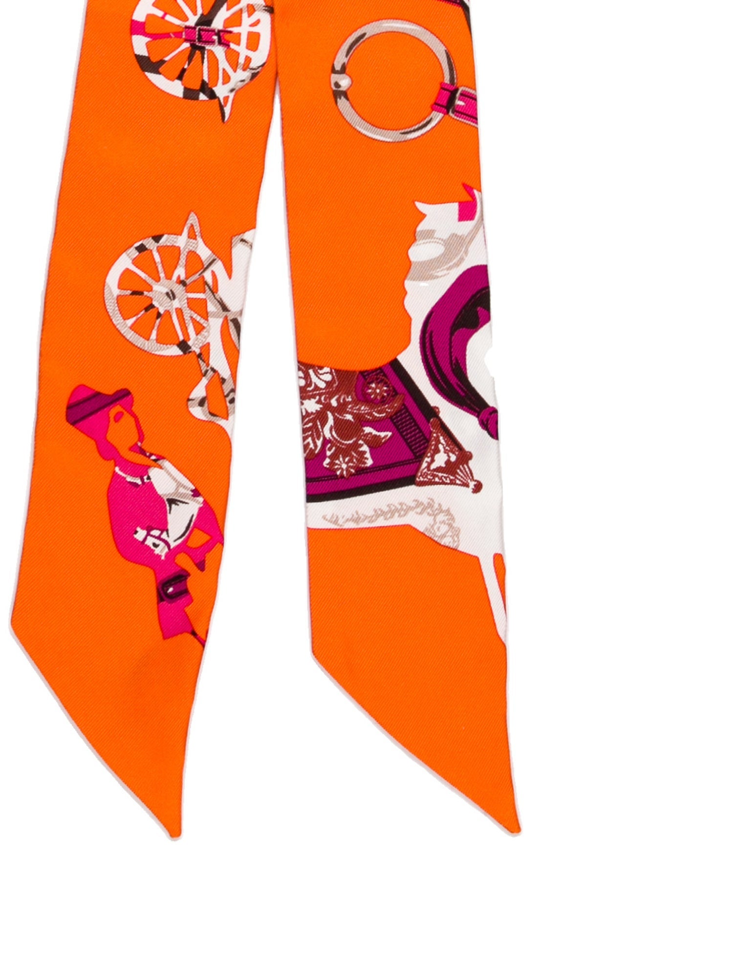 Hermès Kelly Carriage Silk Twilly Scarf