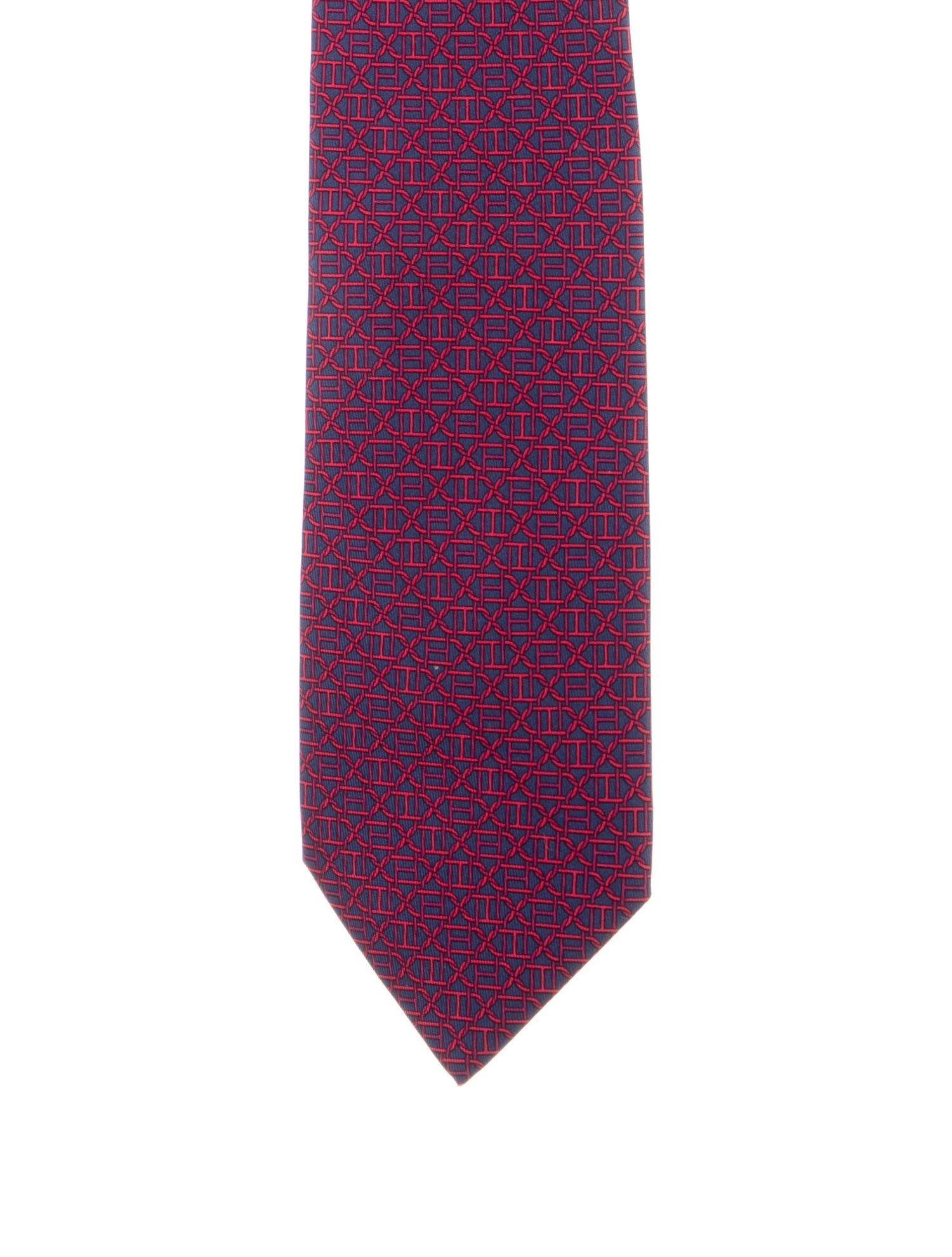 Hermès Patterned Silk Tie