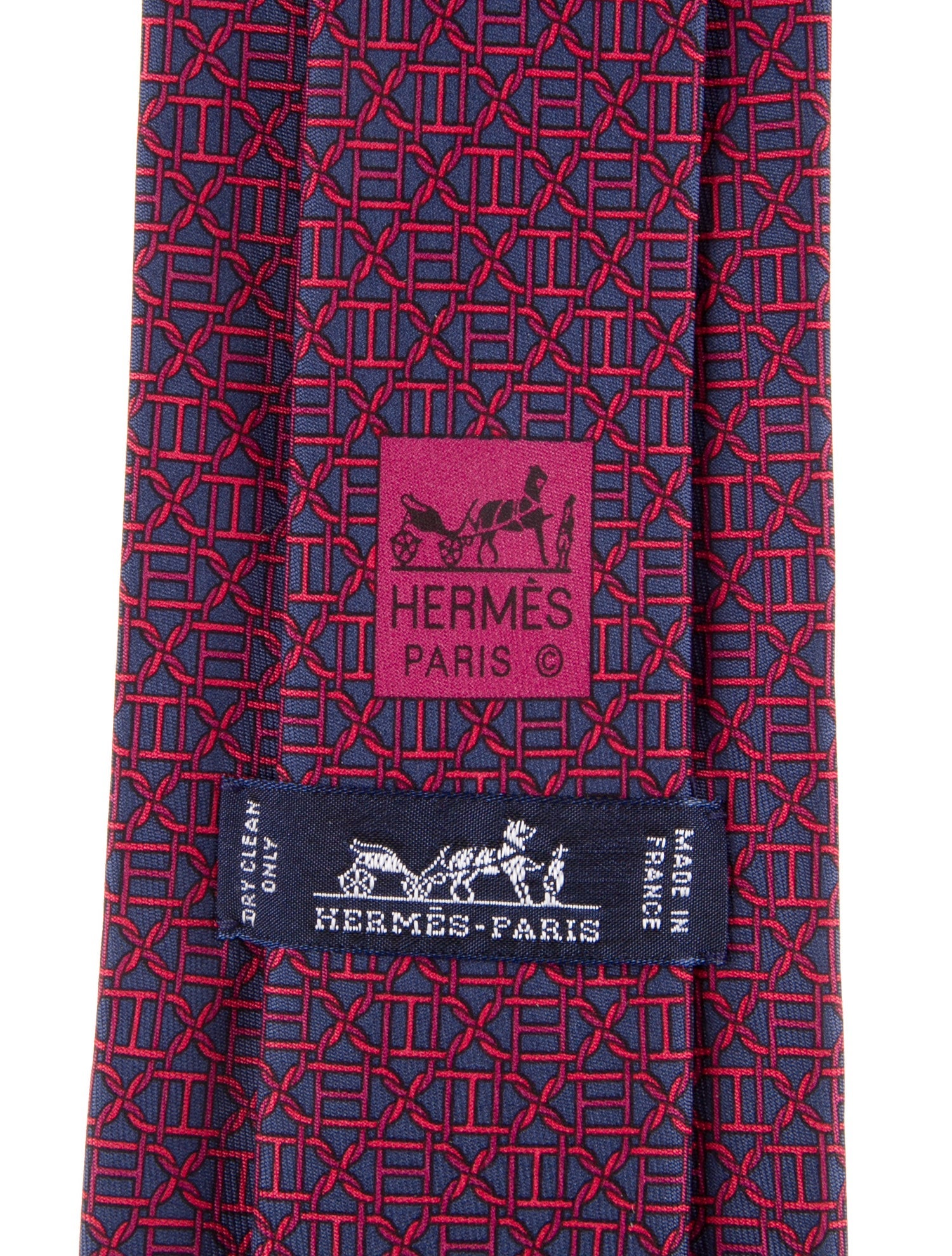 Hermès Patterned Silk Tie