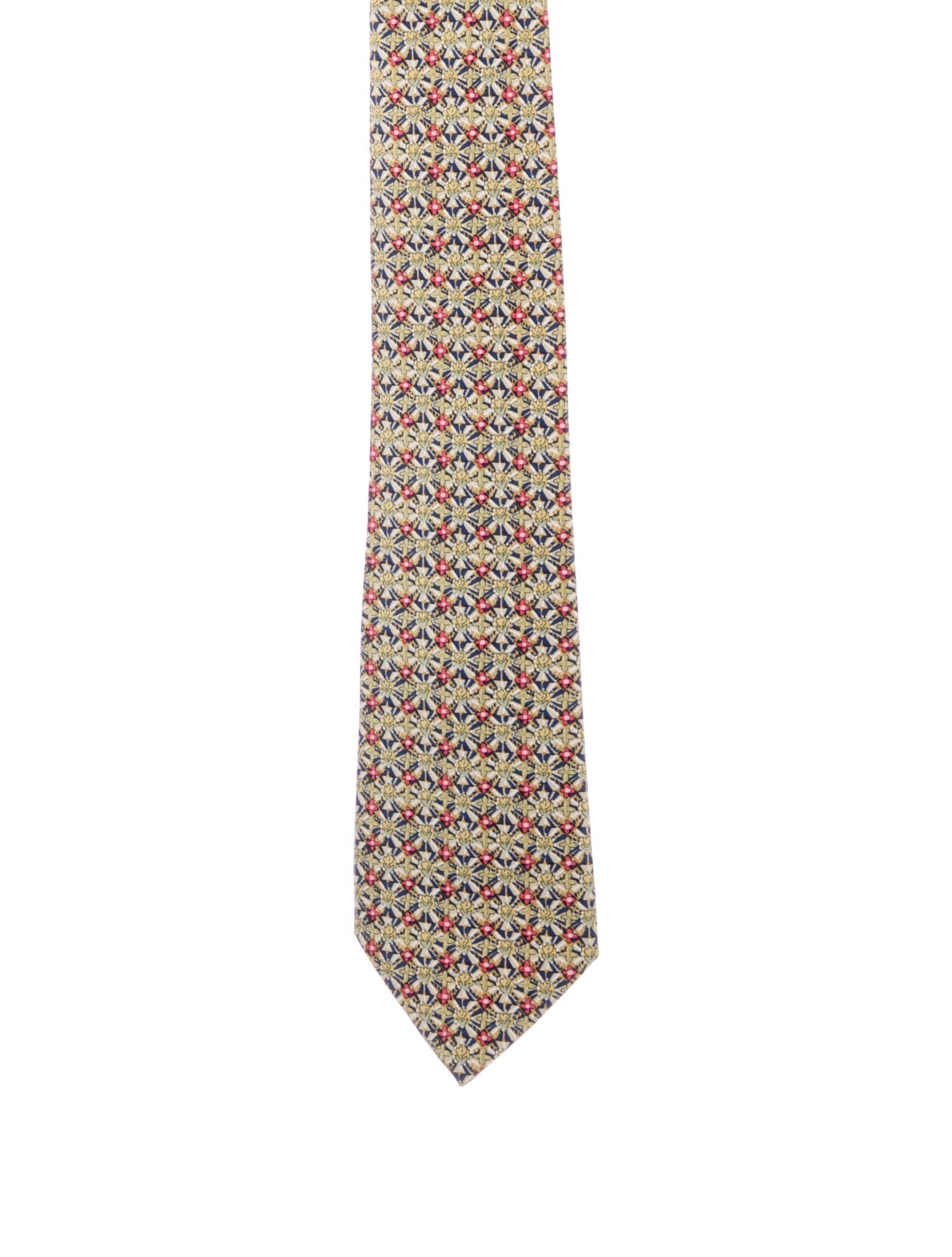 Hermès Patterned Silk Tie