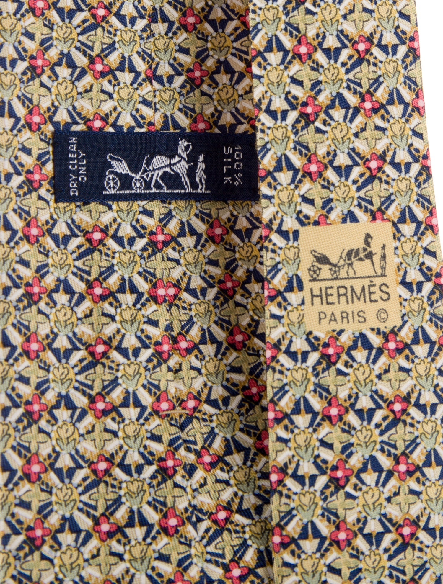 Hermès Patterned Silk Tie