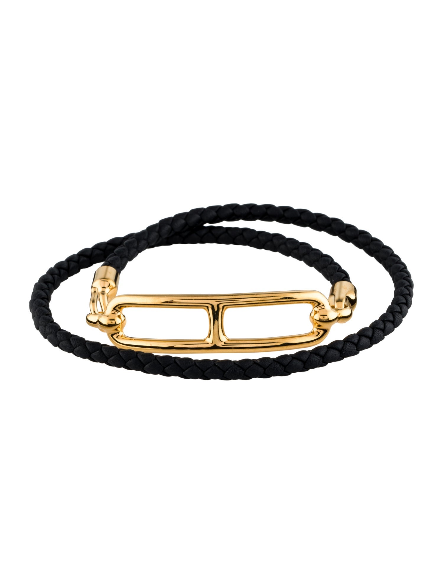 Hermès Leather Roulis Double Tour Wrap Bracelet