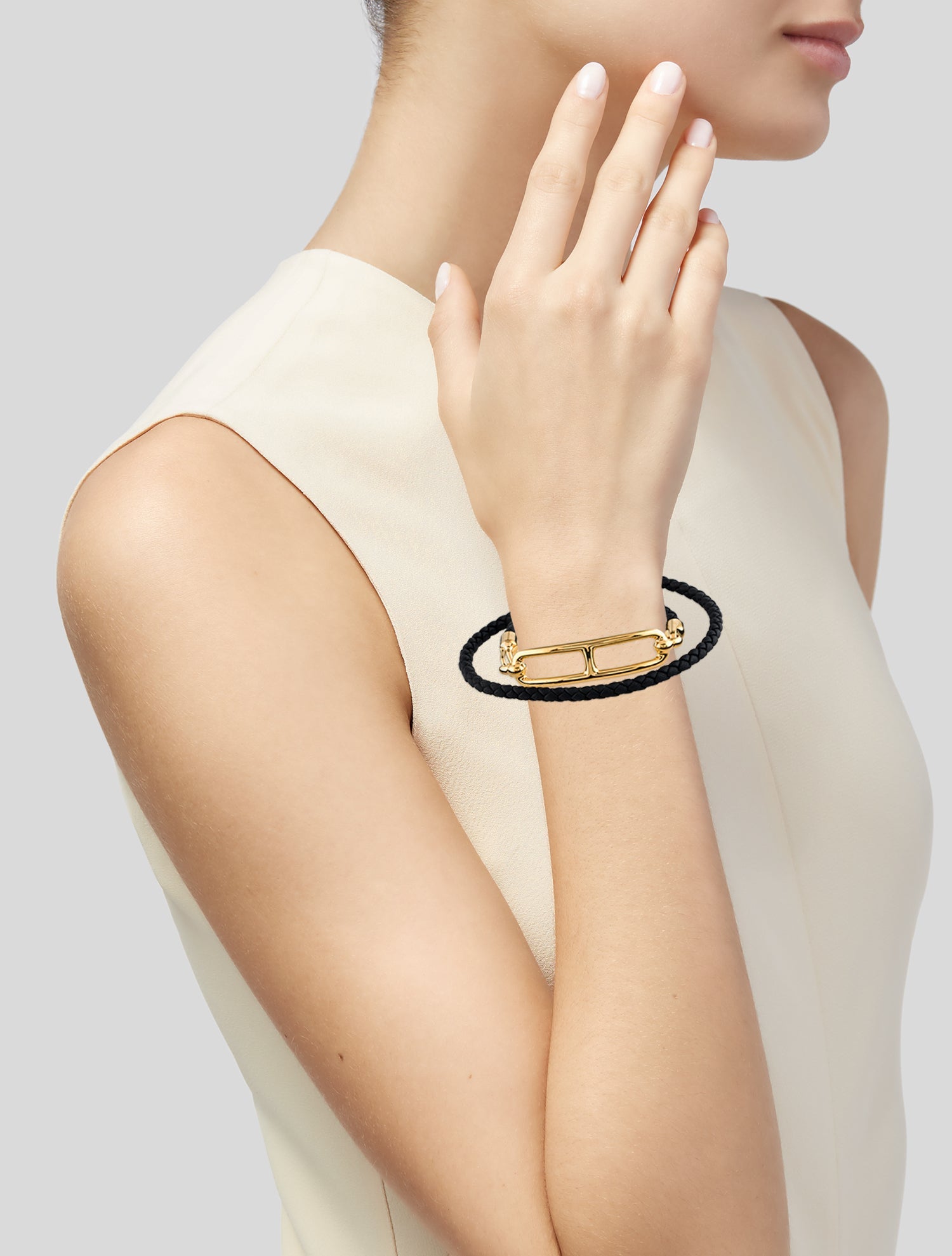 Hermès Leather Roulis Double Tour Wrap Bracelet