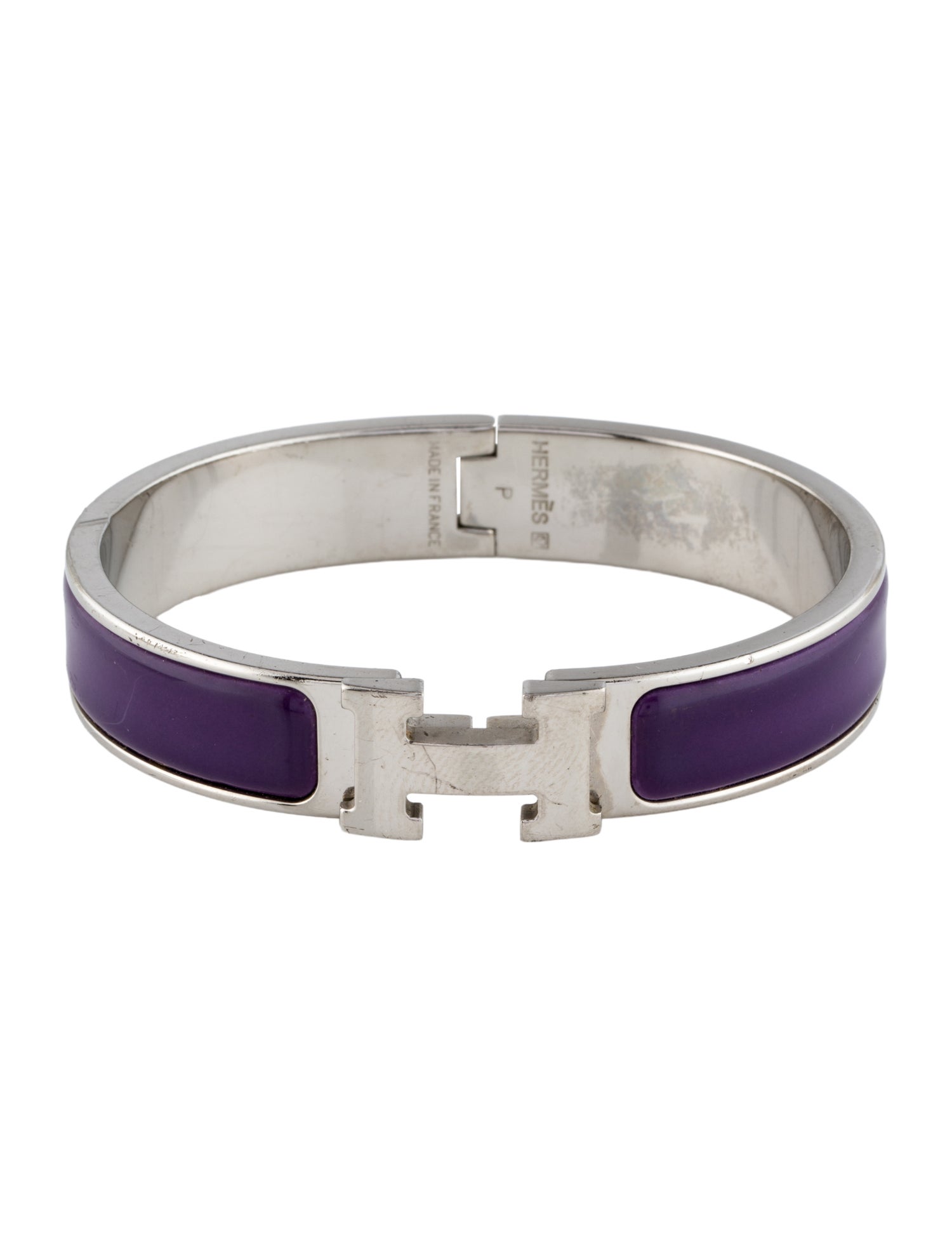 Hermès Enamel Clic H Bangle Bracelet