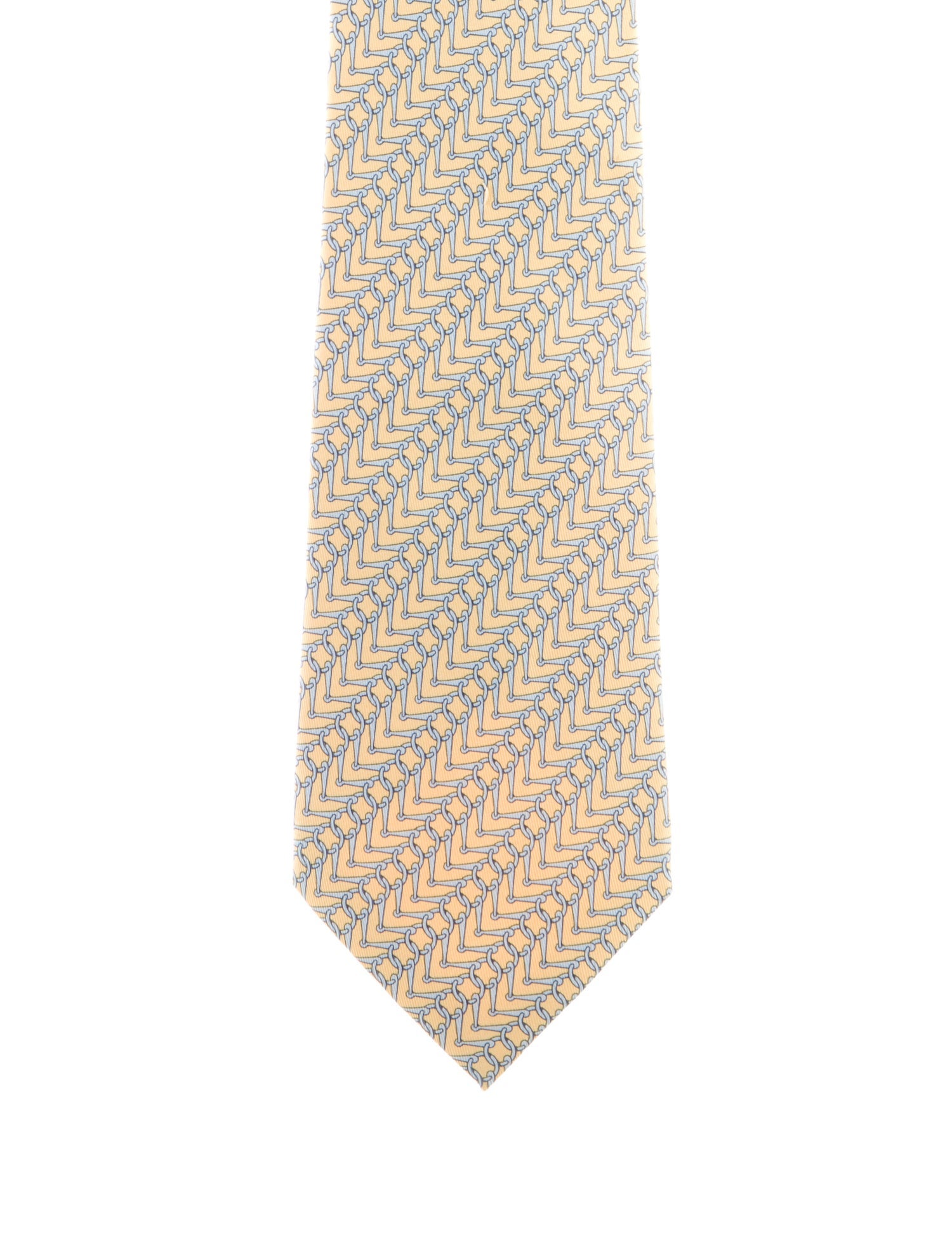 Hermès Chain-link Motif Silk Men's Tie