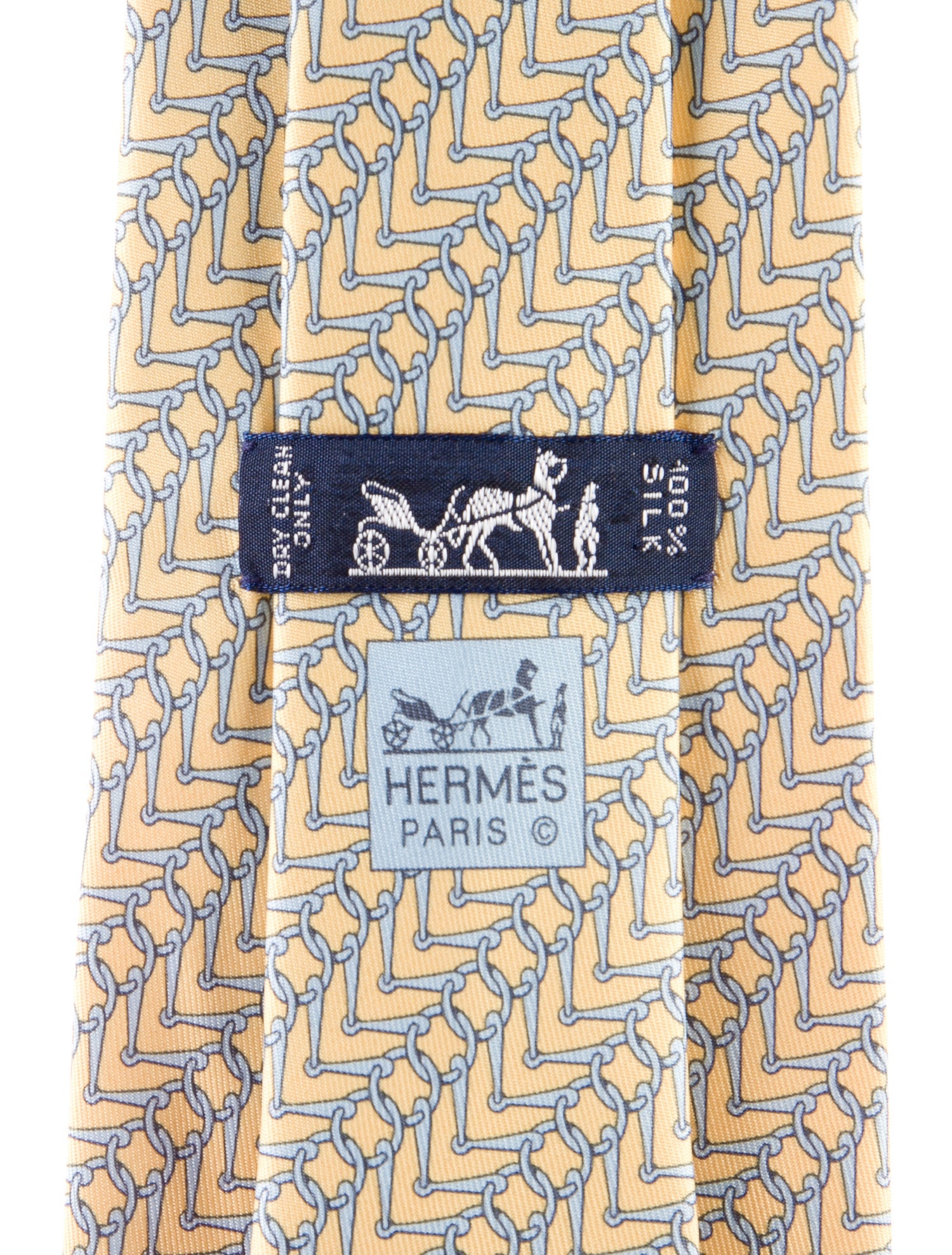 Hermès Chain-link Motif Silk Men's Tie