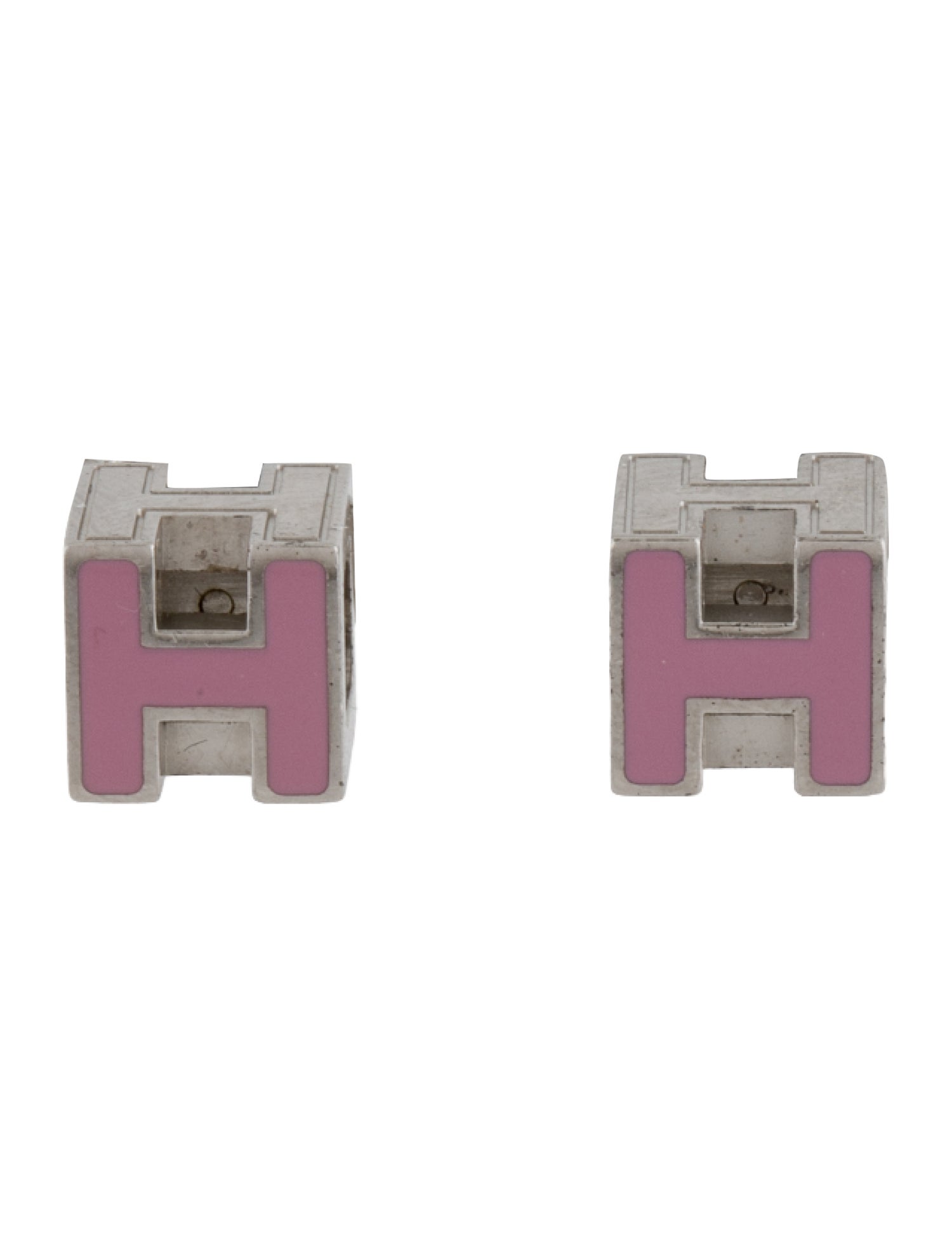 Hermès Lacquer Cage d'H Stud Earrings