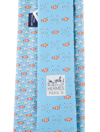 Hermès pattern silk tie