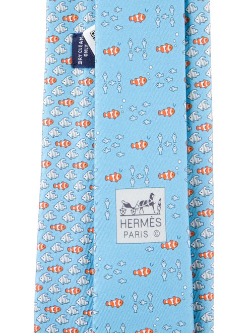 Hermès pattern silk tie