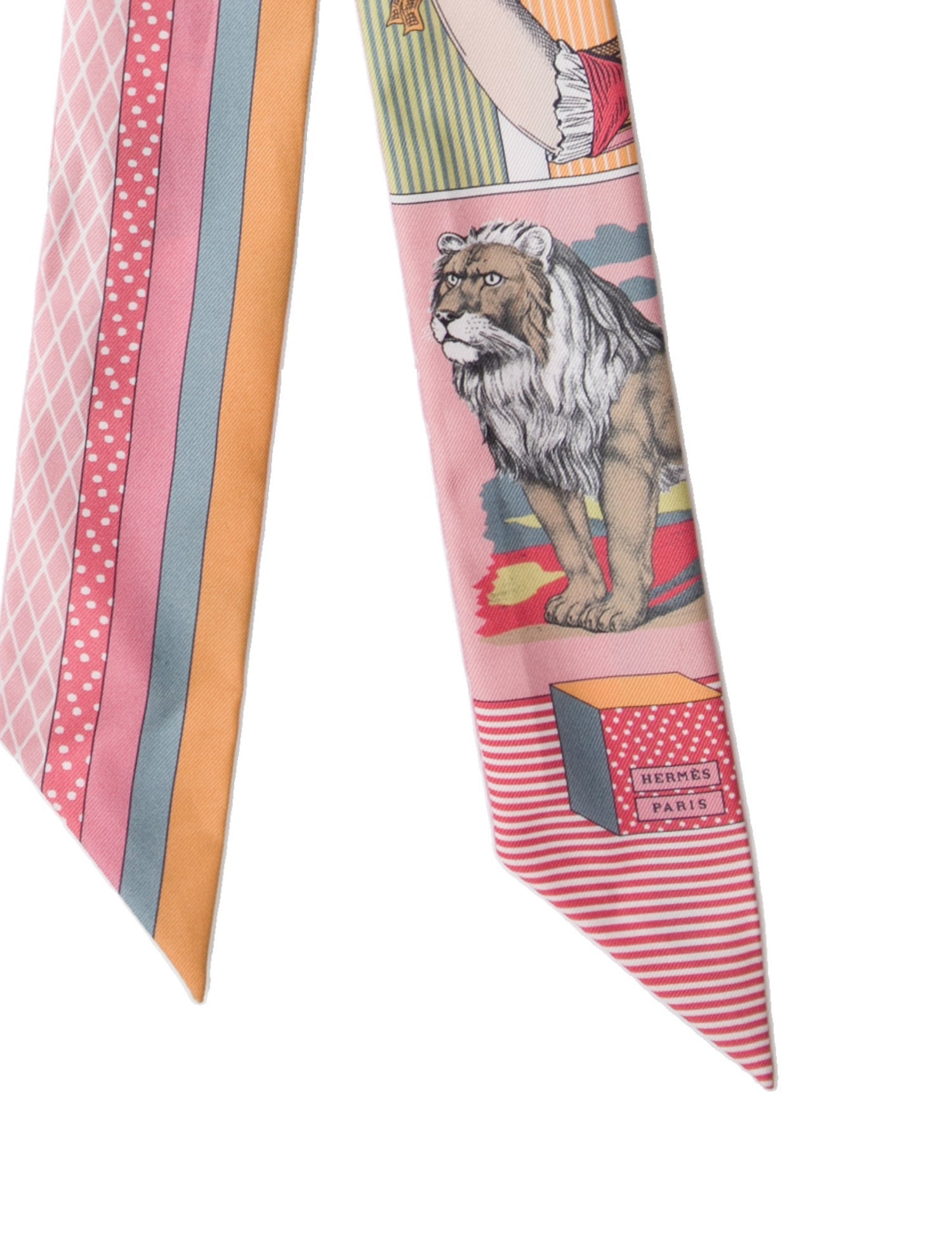 Hermès Grand Théâtre Nouveau Silk Twilly Scarf Silk Twilly Scarf