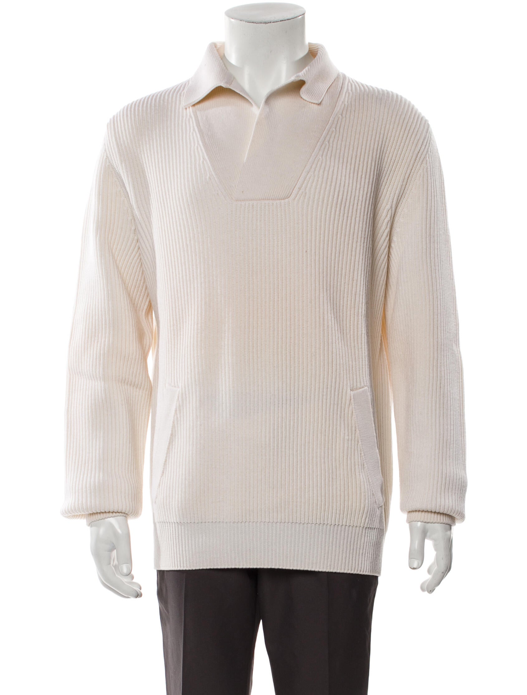 Hermès Wool Collar Polo Sweater