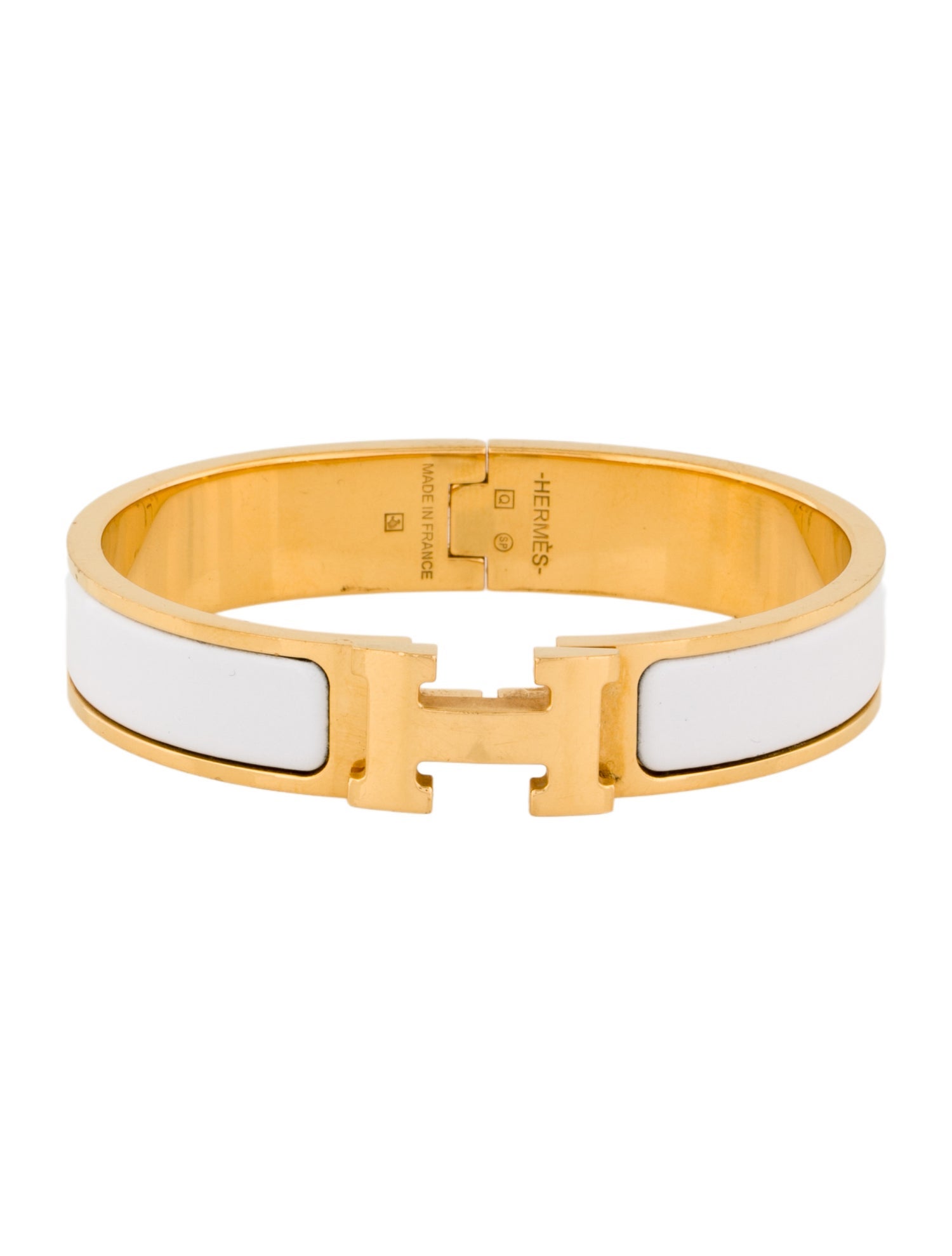 Hermès Clic H Enamel Bangle Bracelet