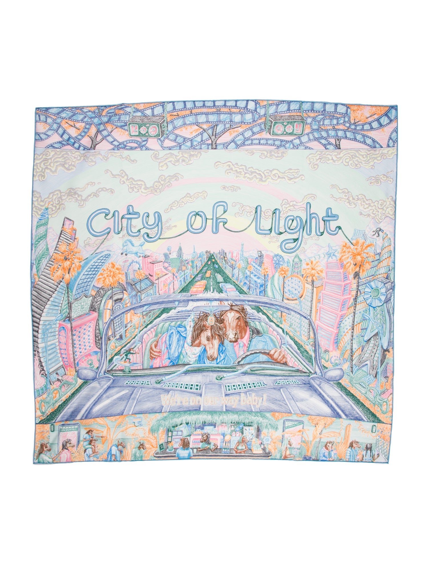 Hermès City Of Light Silk Scarf