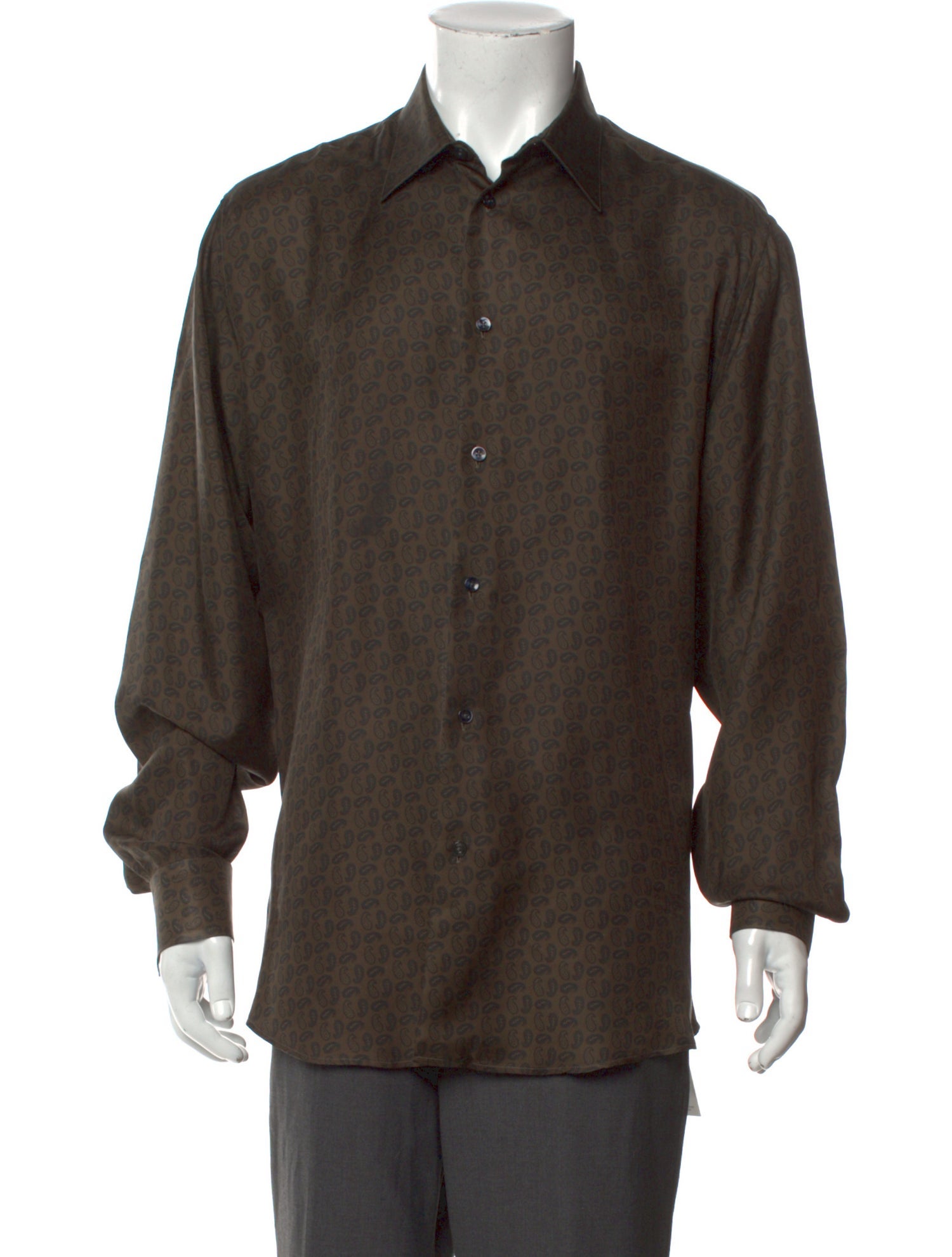 Hermès Silk Long Sleeve Shirt