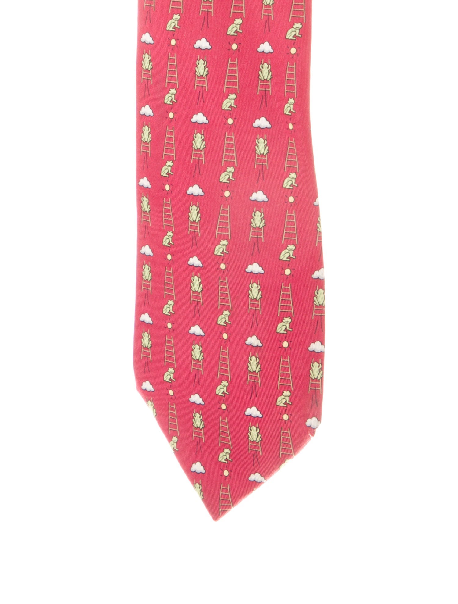 Hermès Frog Print Silk Tie