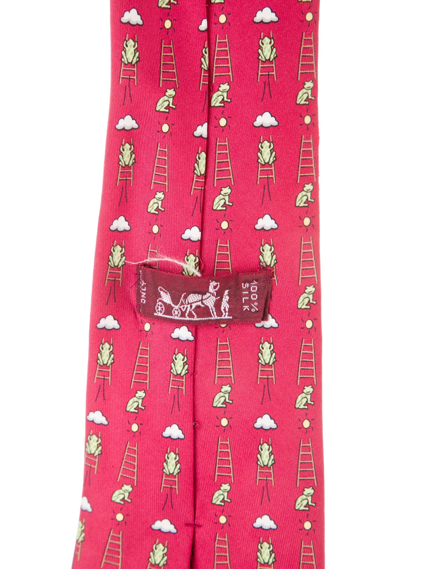 Hermès Frog Print Silk Tie