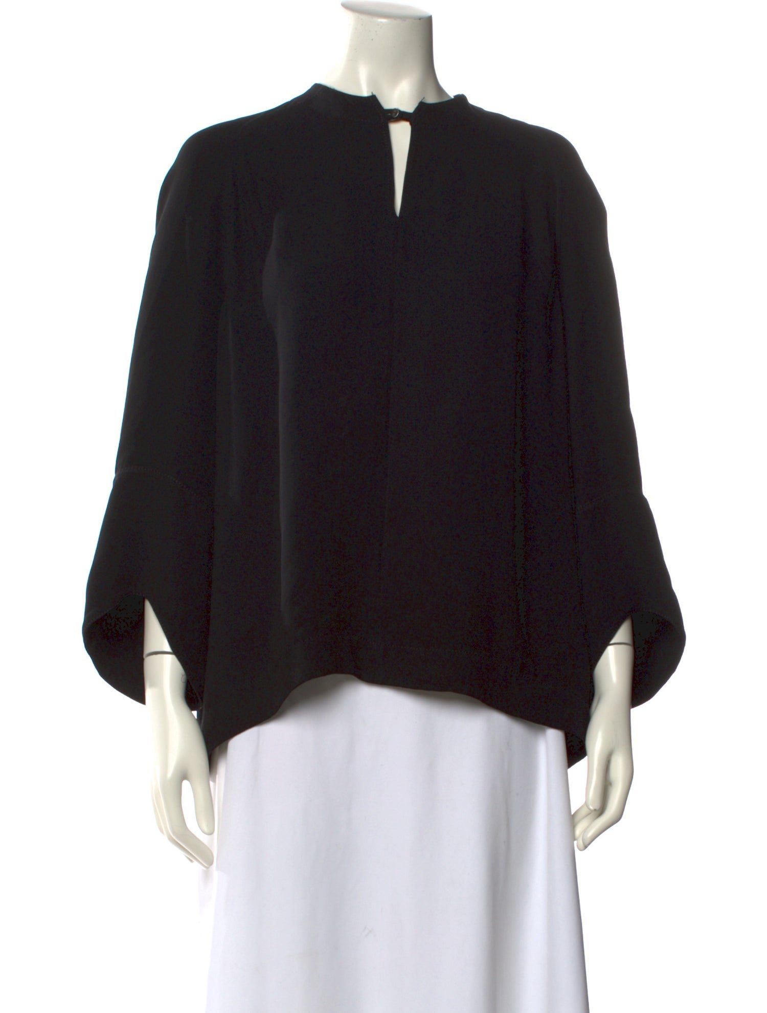 Hermès Silk V-Neck Blouse