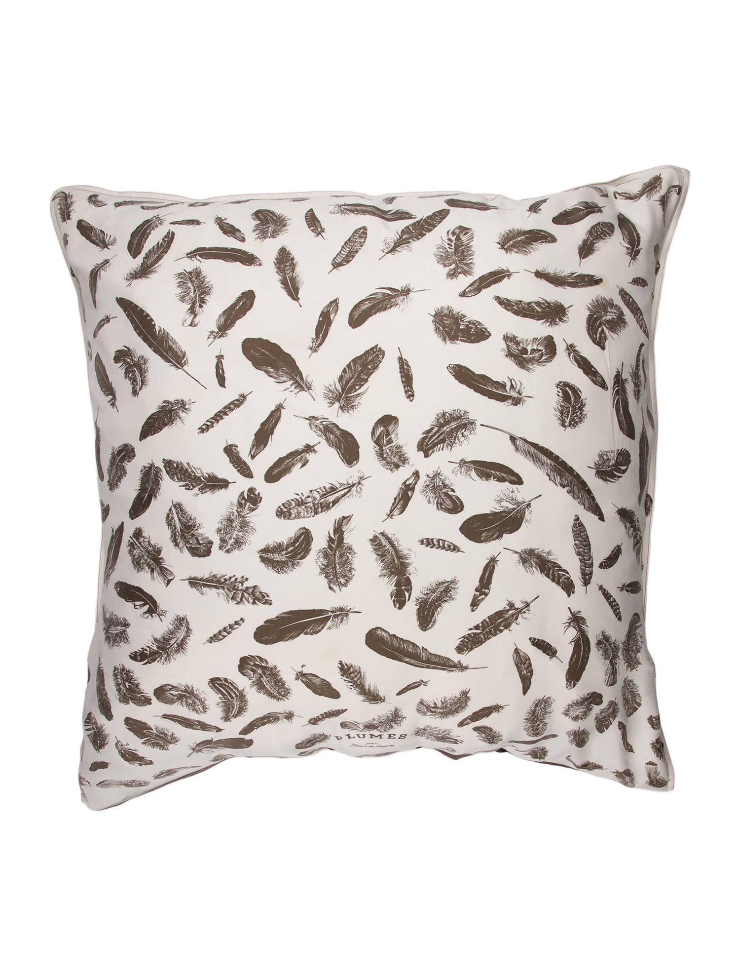 Hermès Plumes Silk Throw Pillow