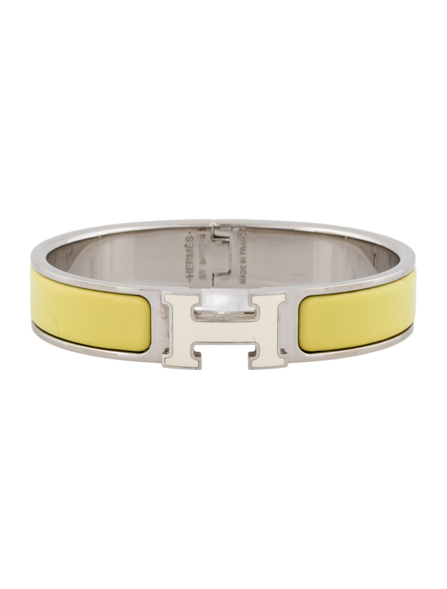 Hermès Clic H Enamel at Turnlock Bangle Bracelet