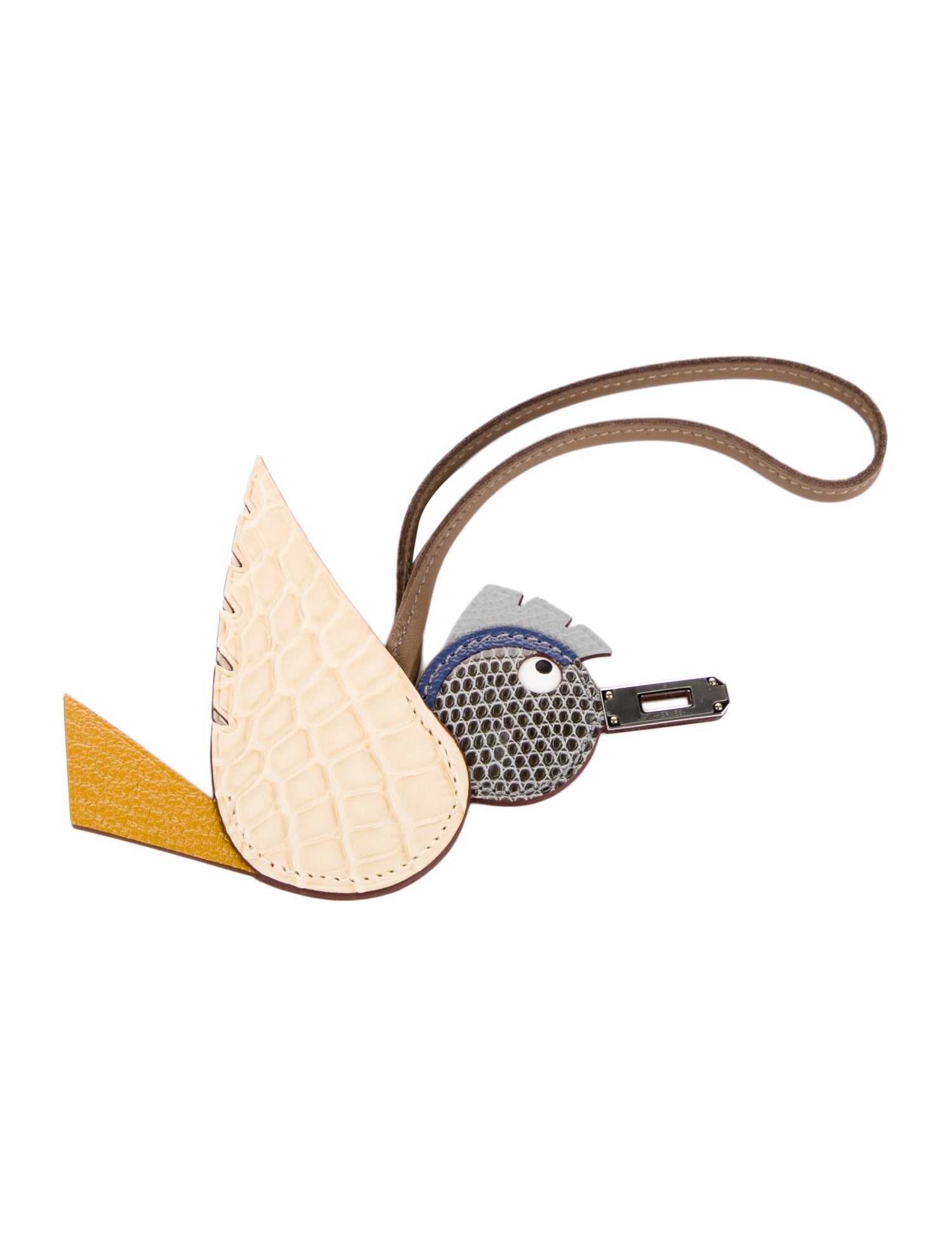 Hermès Alligator & Lizard Birdy Bag Charm