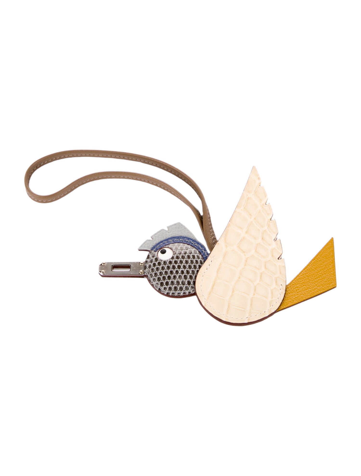 Hermès Alligator & Lizard Birdy Bag Charm