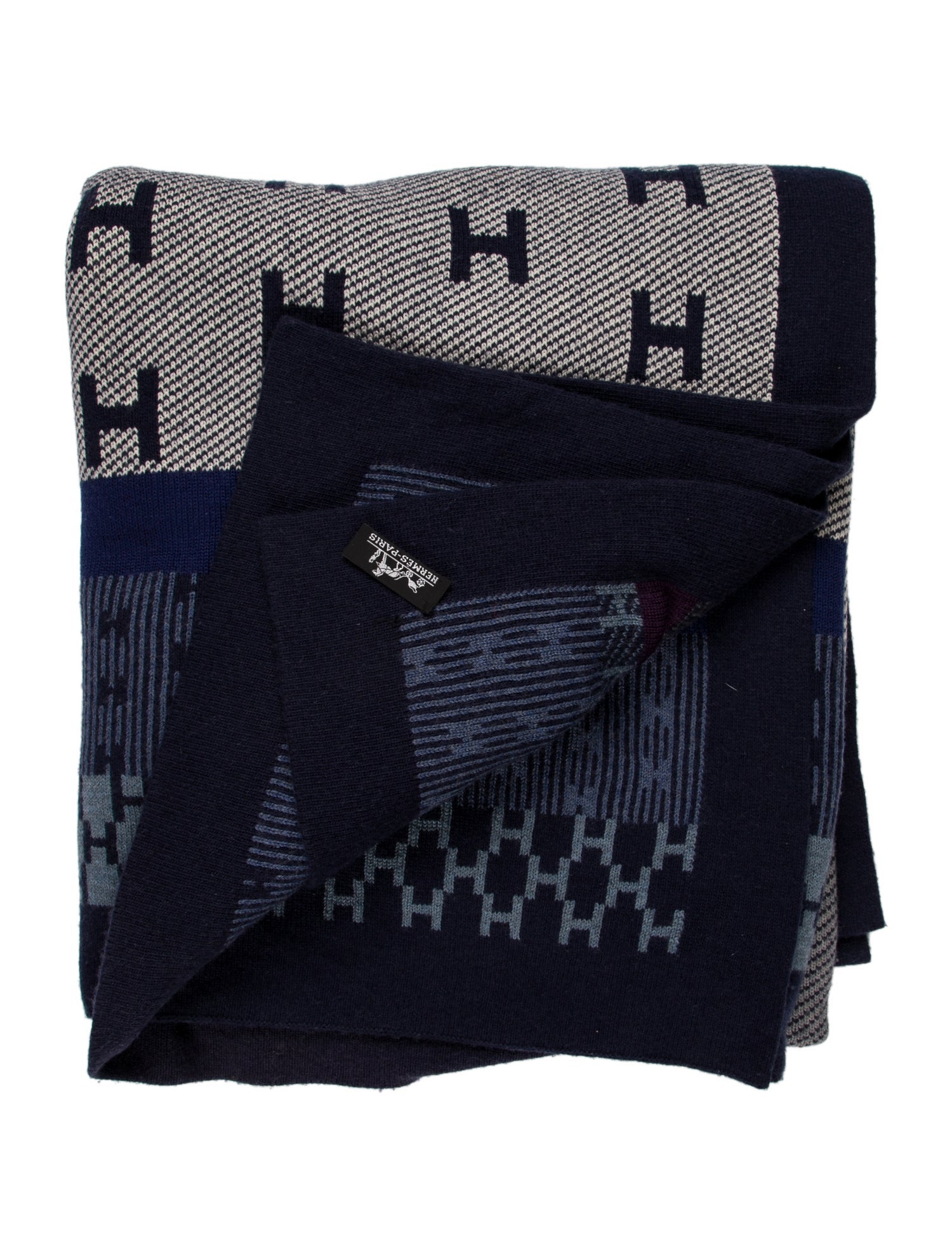 Hermès H Wool Throw Blanket
