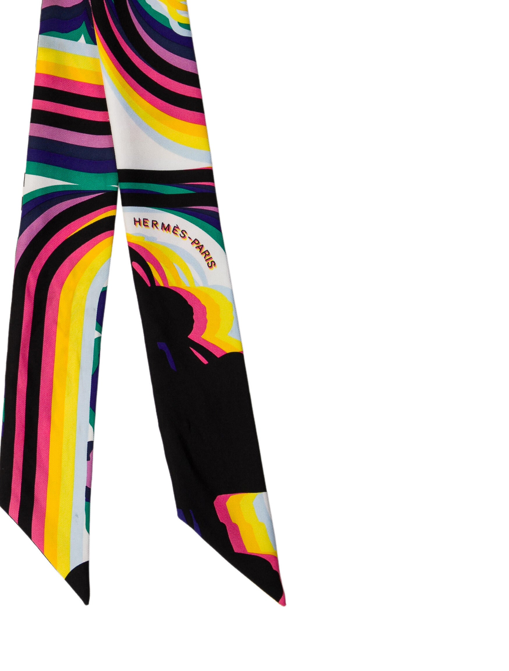 Hermès Brides De Gala Shadow Silk Twilly Scarf