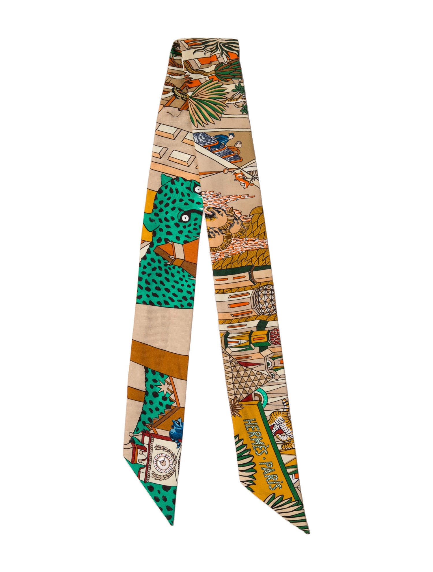 Hermès Animapolis Silk Twilly Scarf