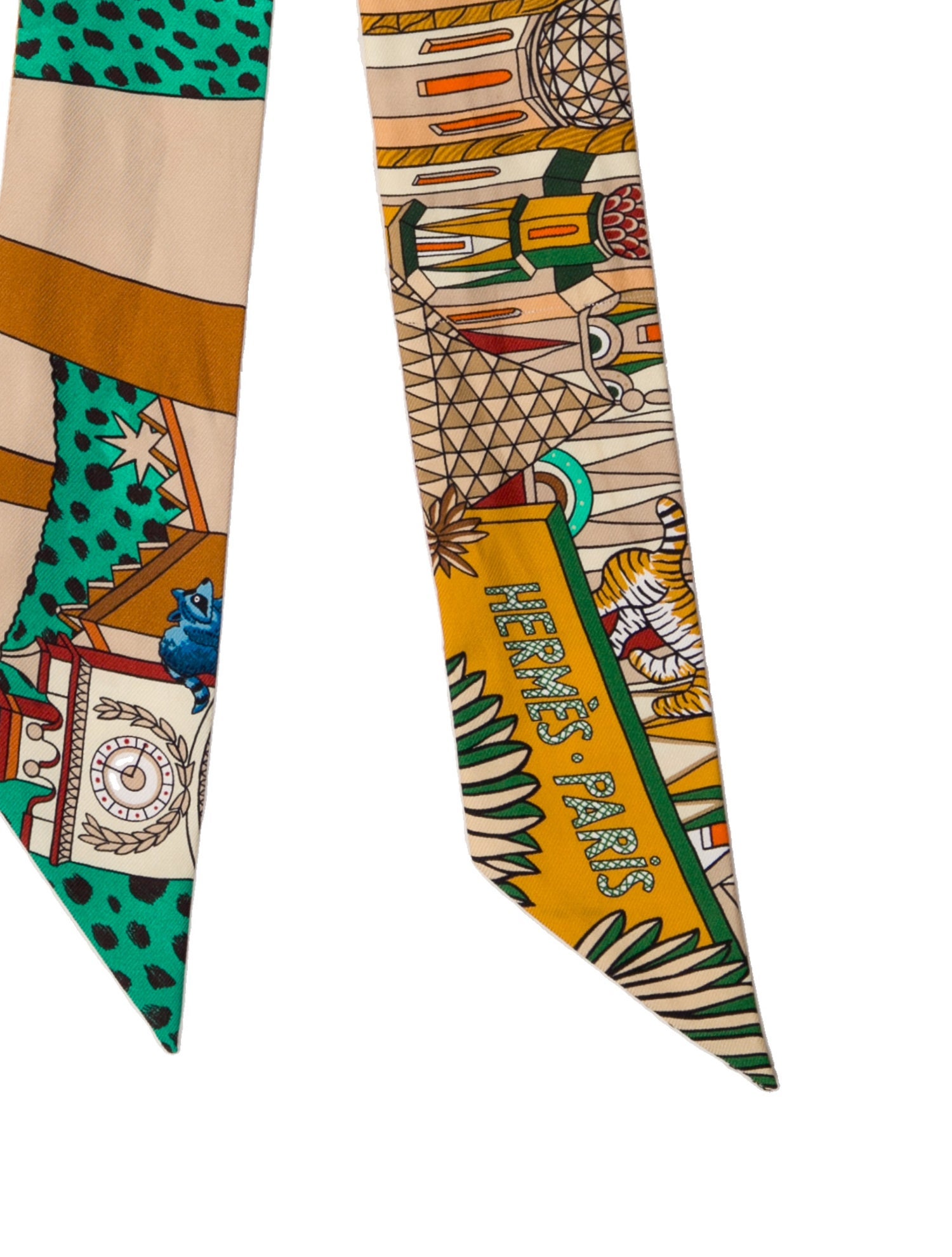 Hermès Animapolis Silk Twilly Scarf