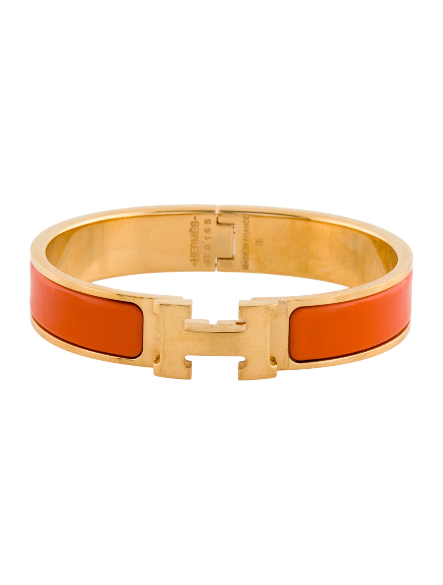 Hermès Enamel Clic H Bangle Bracelet