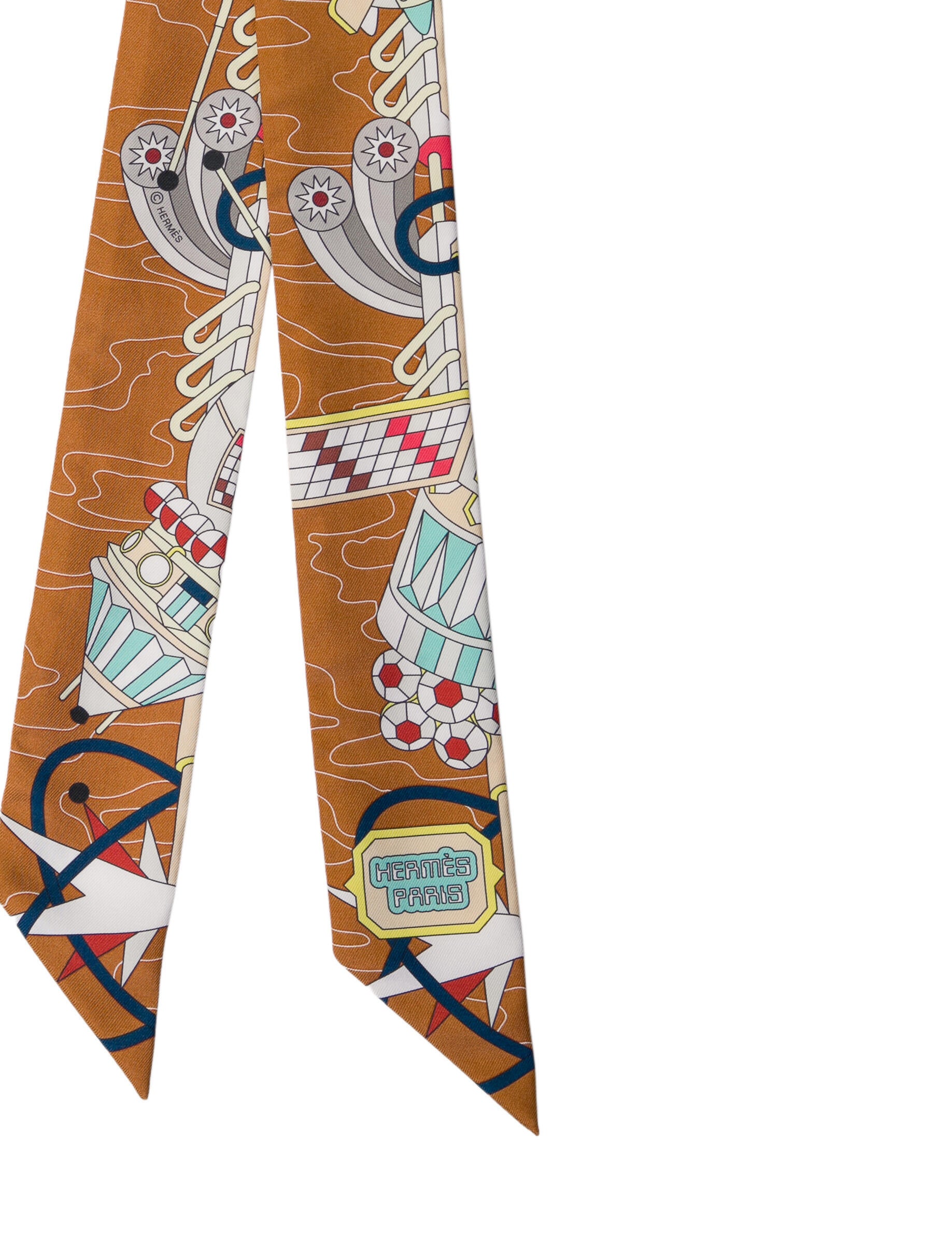 Hermès Odyssey Silk Twilly Scarf