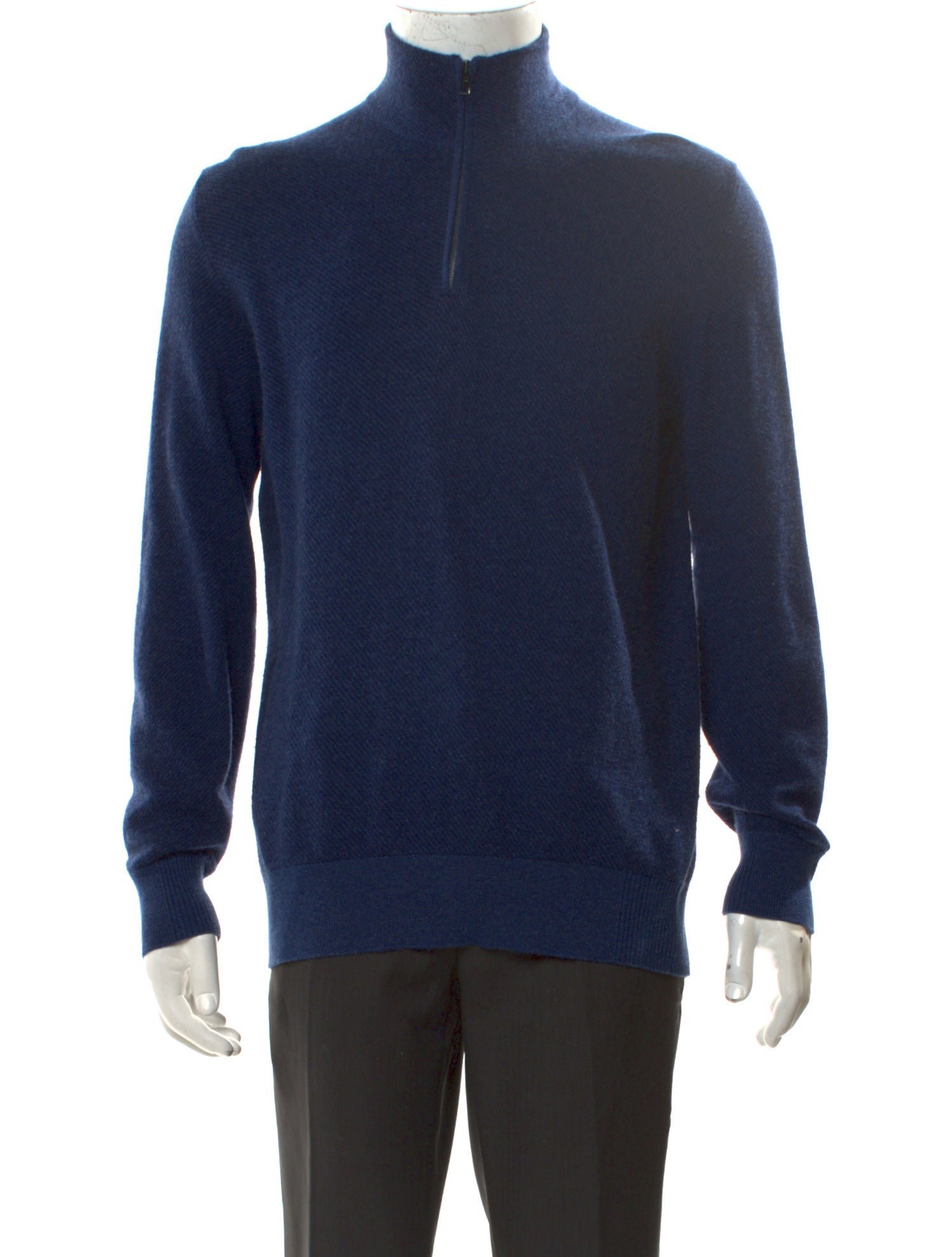 Hermès Cashmere Mock Neck Polo Sweater