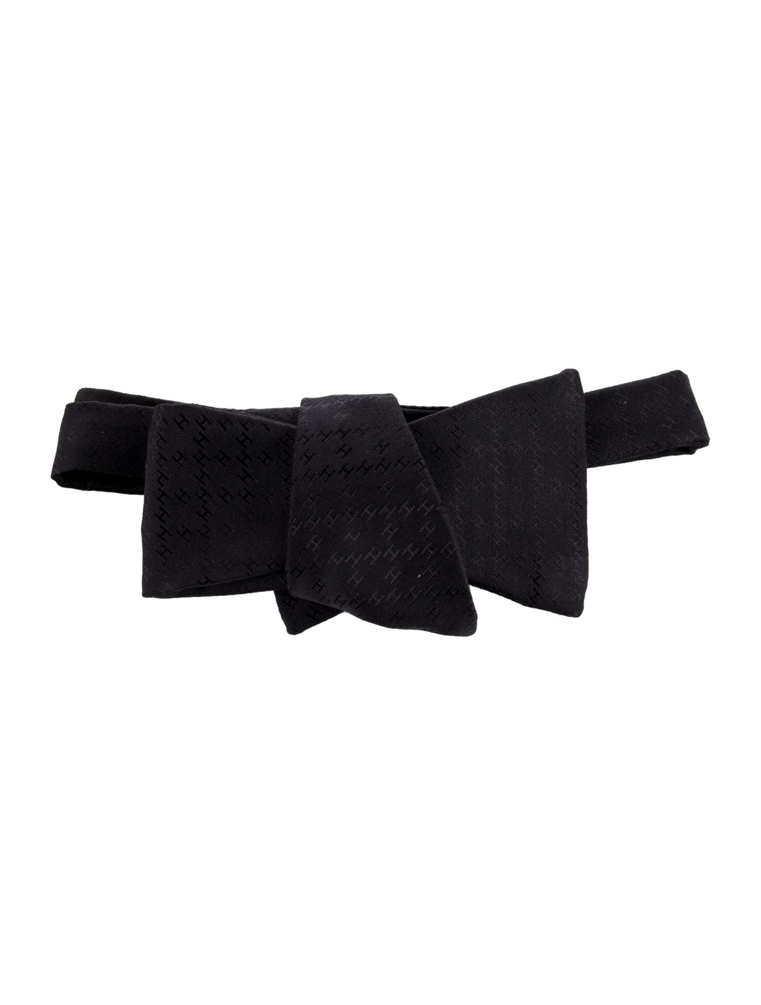 Hermès Black Silk Bow Tie
