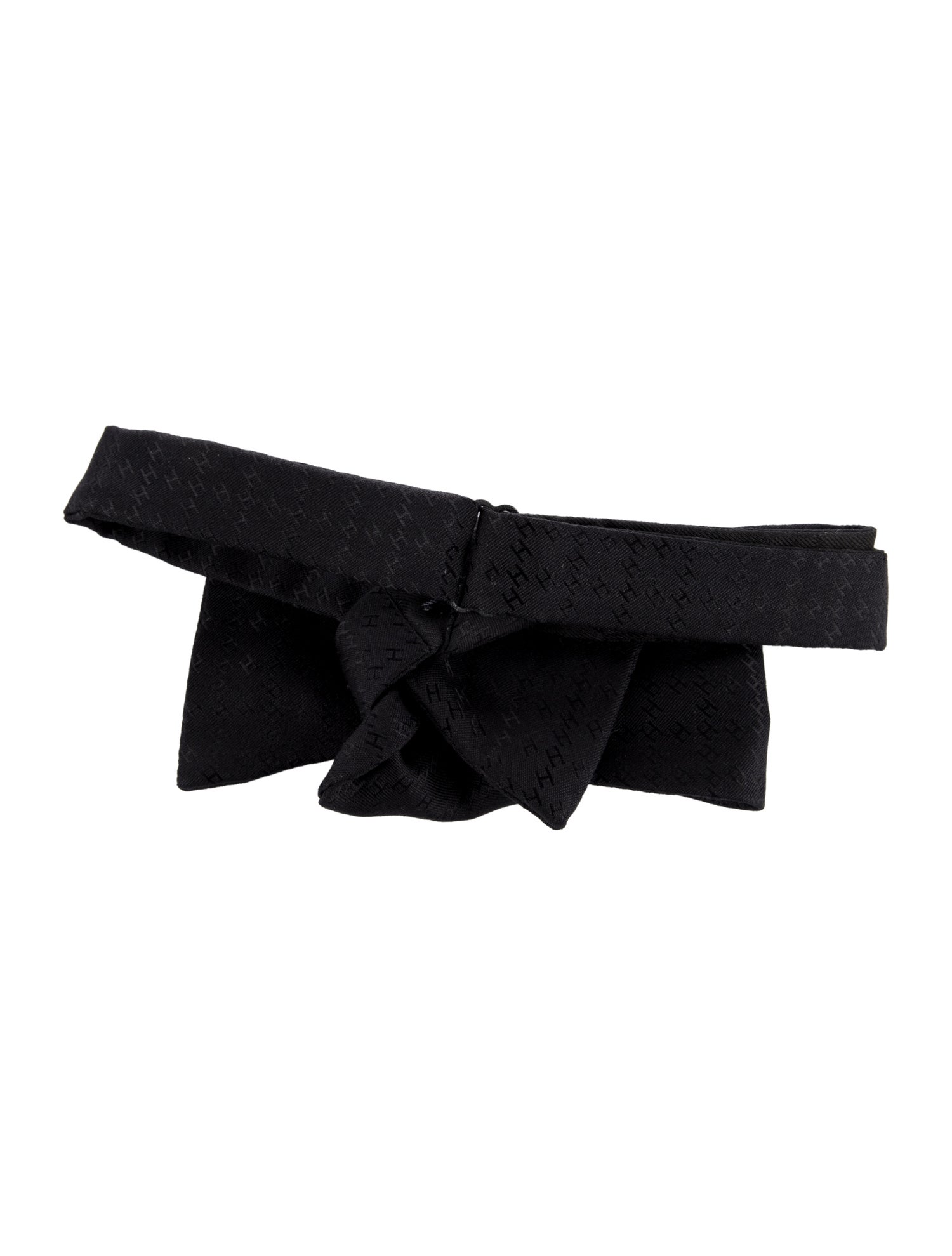Hermès Black Silk Bow Tie