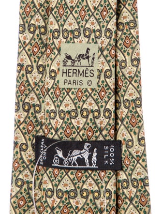 Hermès pattern print tie